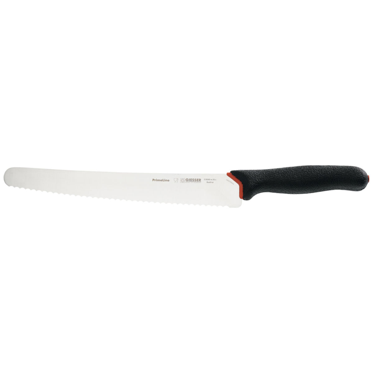 Cuchillo universal PrimeLine Chef 25 cm hoja de sierra Giesser; Largo hoja 25 cm; negro