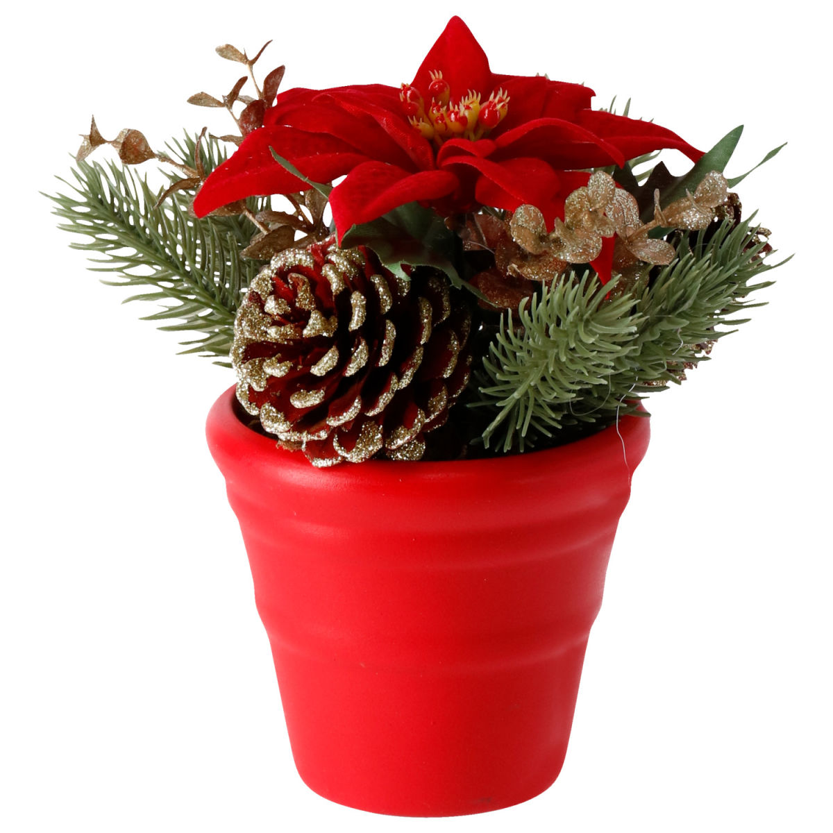 Decorazione Mehrin VEGA; 15x16 cm (ØxH); rosso/verde/oro; 6 pz. / confezione