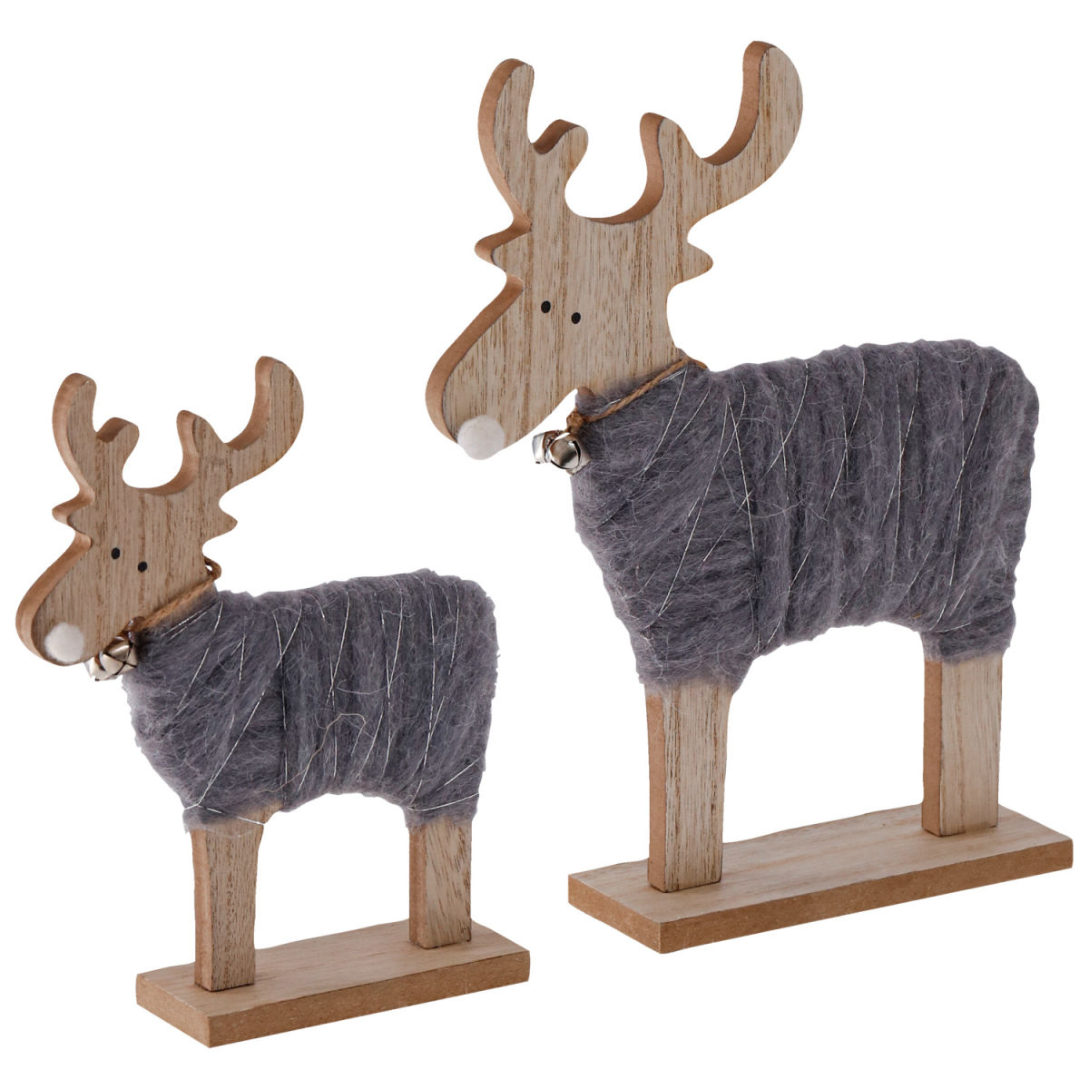 Set renne Tahira 2 pz. VEGA; 19.5x5x25 cm (LxPxH); grigio/marrone