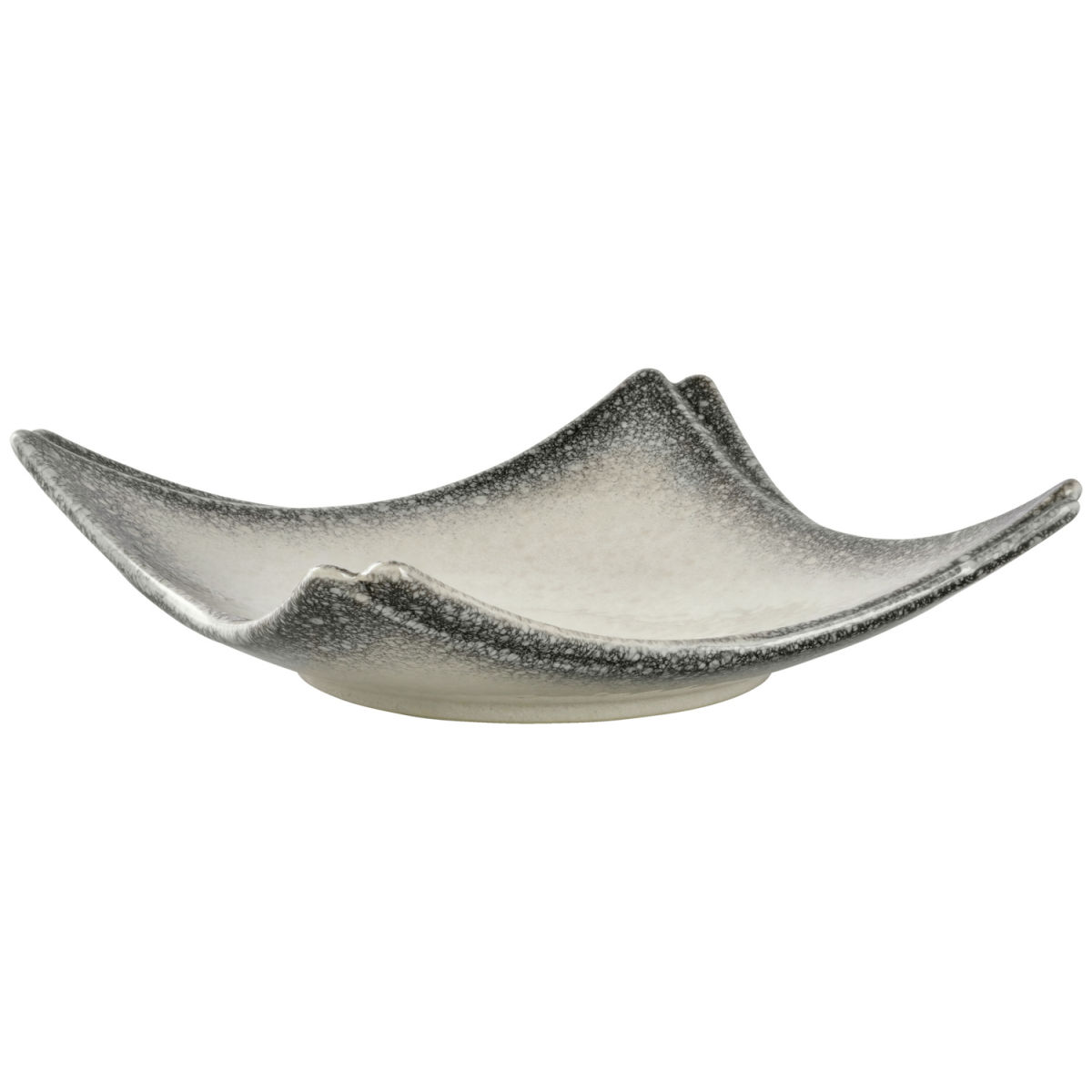 Piatto Nagoya quadrato VEGA; 20.5x20.5x5.5 cm (LxLxH); bianco/grigio; 4 pz. / confezione