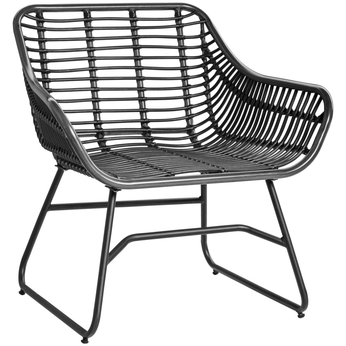 Poltrona Tomeo VEGA; 81x73x82 cm (LxPxH); seduta nero, struttura nero