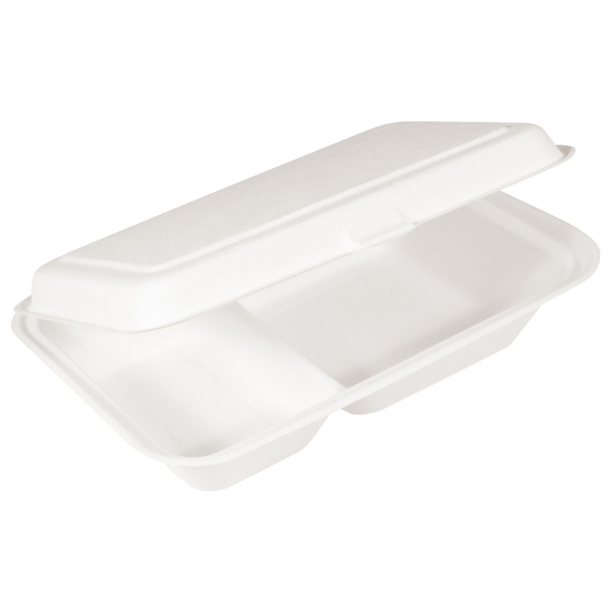 Scatola menù Natur 2 scomparti PULSIVA; 16.2x6.3 cm (LxH); bianco; rettangolare; 50 pz. / confezione