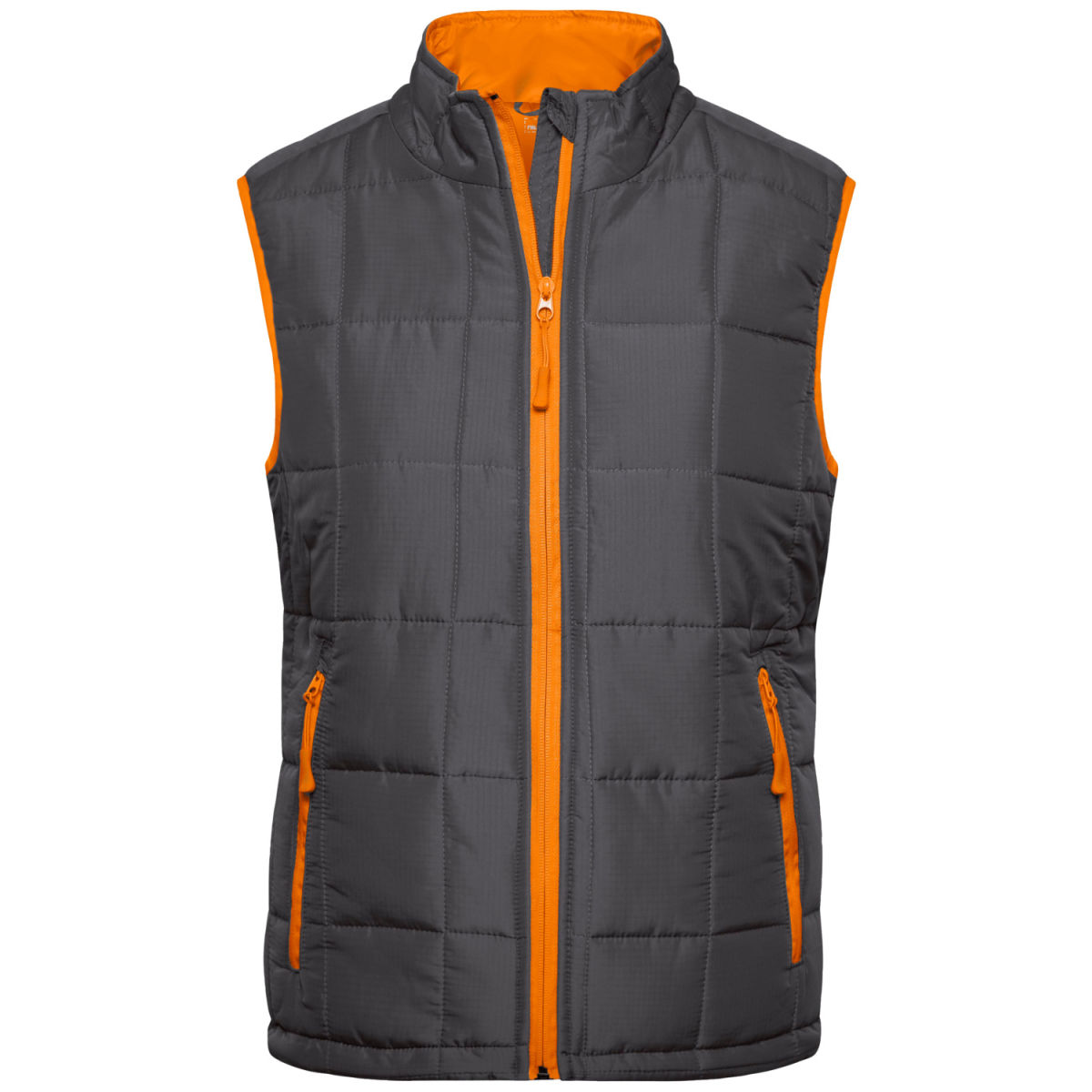 james & nicholson gilet da imbottito lasa ; taglia xl; grigio/arancione donna