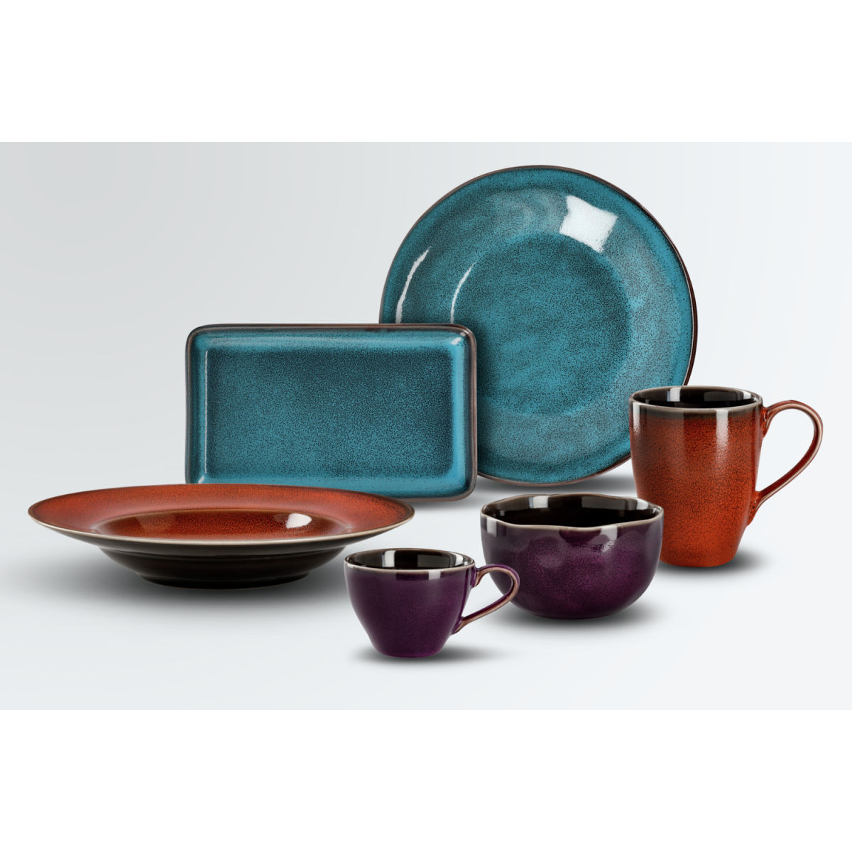 Set di stoviglie campione Palana 6 pezzi VEGA; multicolore