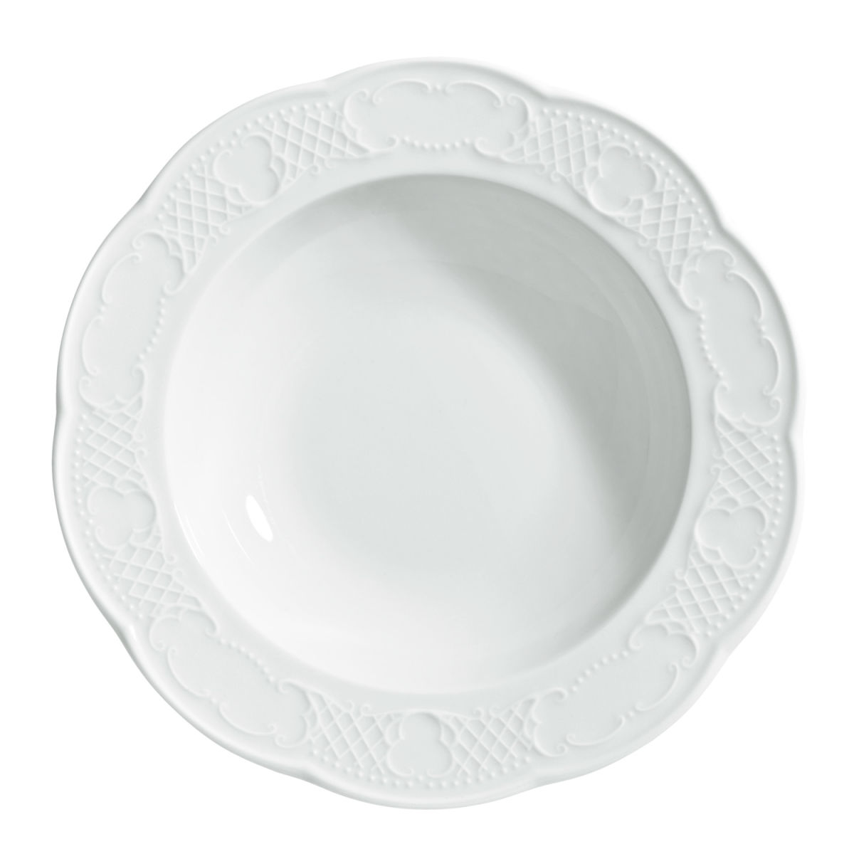 Vega Diep bord Menuet; 200ml, 19x3.8 cm (ØxH); wit; rond; 6 stuk / verpakking