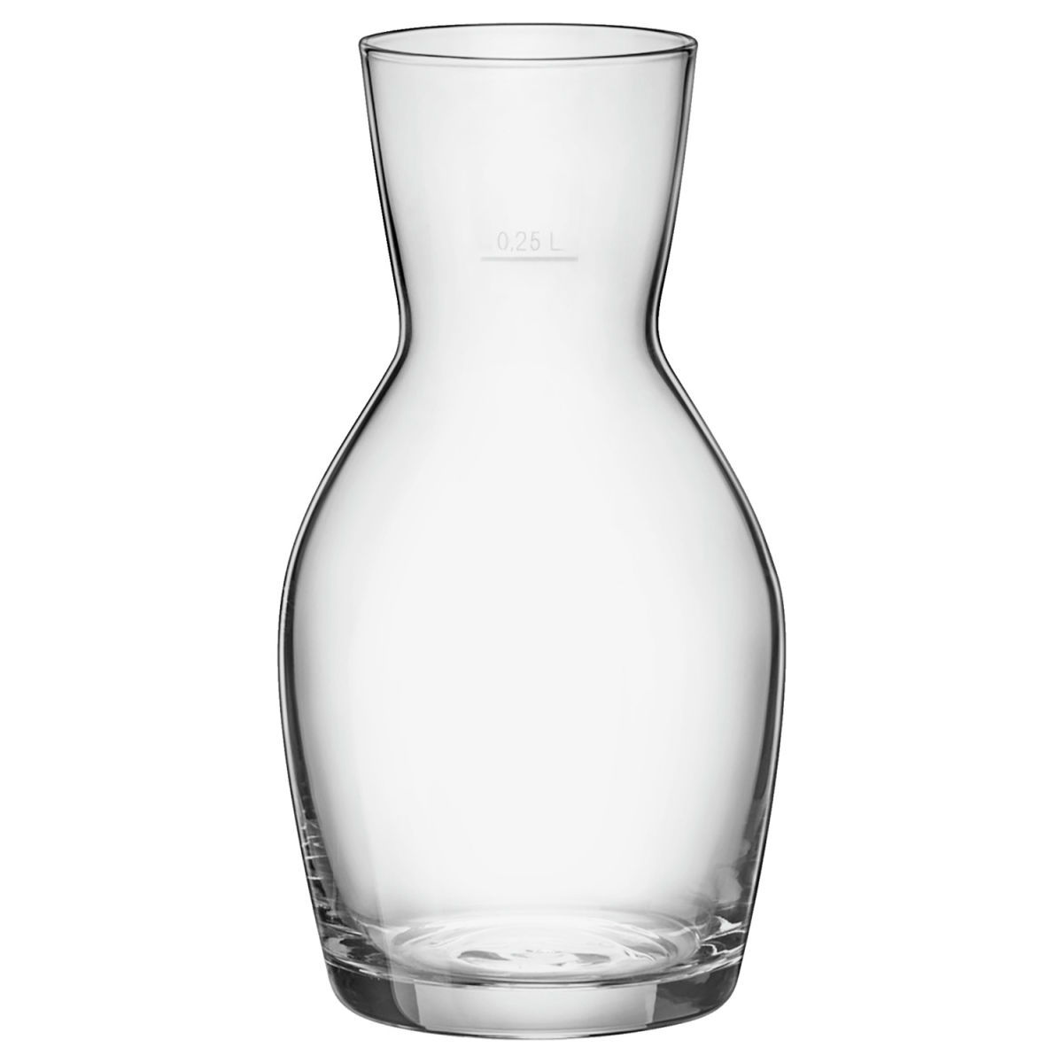 Caraffa Ypsilon Wine con marcatura Bormioli Rocco; 290ml, 7.4x14 cm (ØxH); trasparente; 0.25 l Segno di riempimento, 12 pz. / confezione