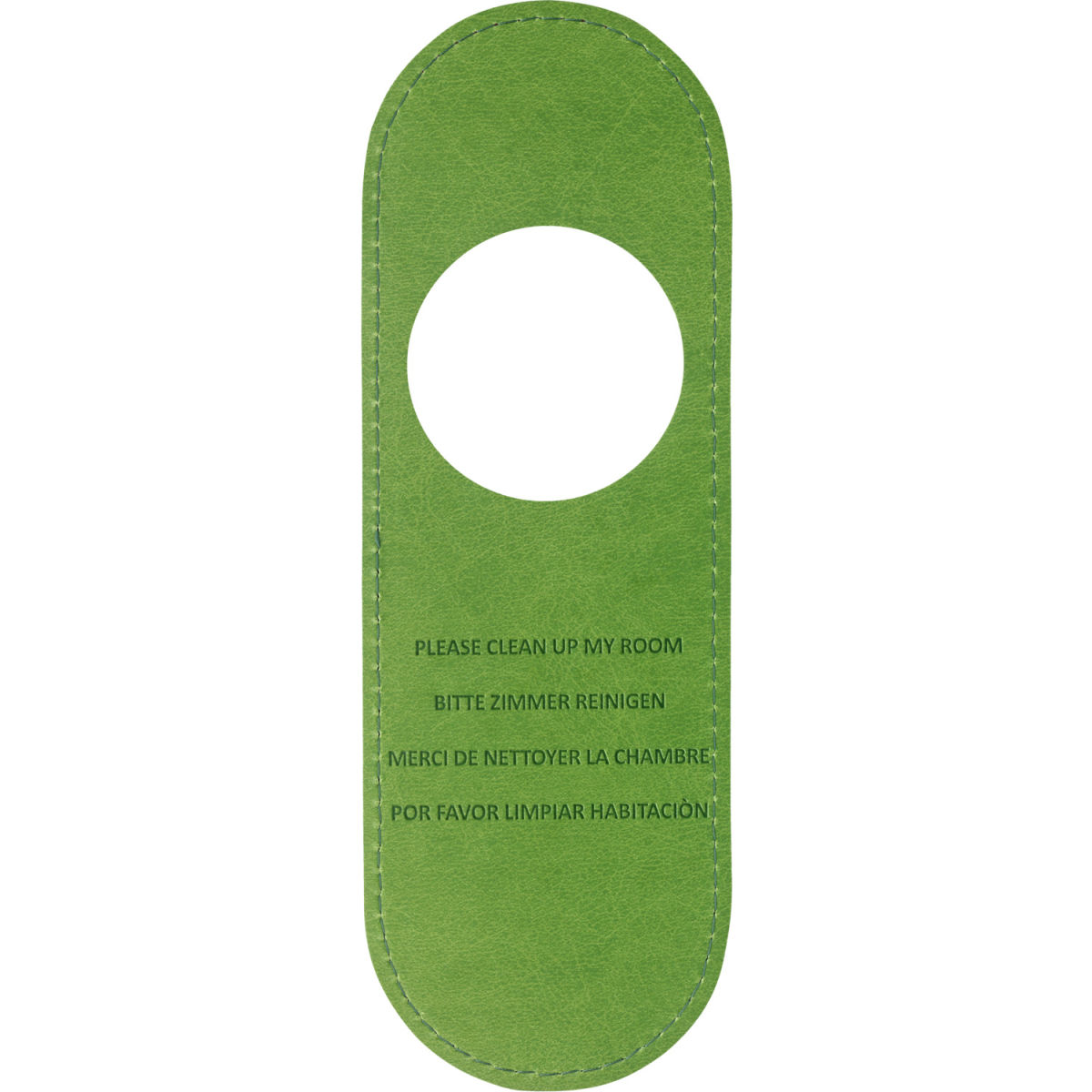 PULSIVA Türhänger Hotel Oregon GB/D/F/ES 24x8 cm (LxB); bordeaux/grün; oval; 5 Stück / Pack