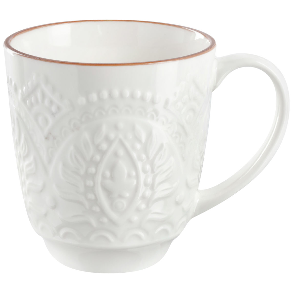 PULSIVA Kaffeebecher Indie 380 ml, 9.5x10.5 cm (ØxH); weiß; 4 Stück / Pack