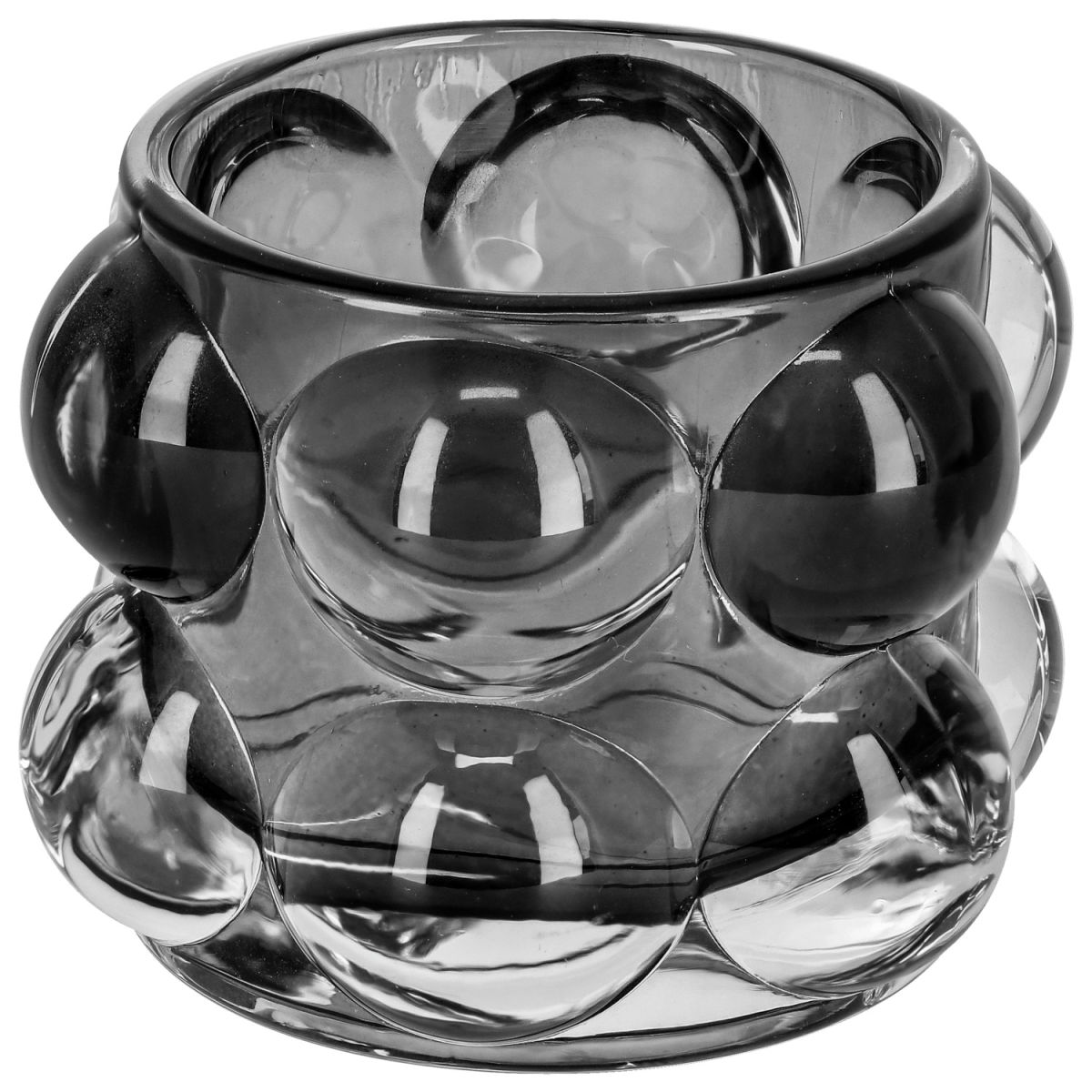 Portalumini tealight Alron; 8.5x6.4 cm (ØxH); grigio