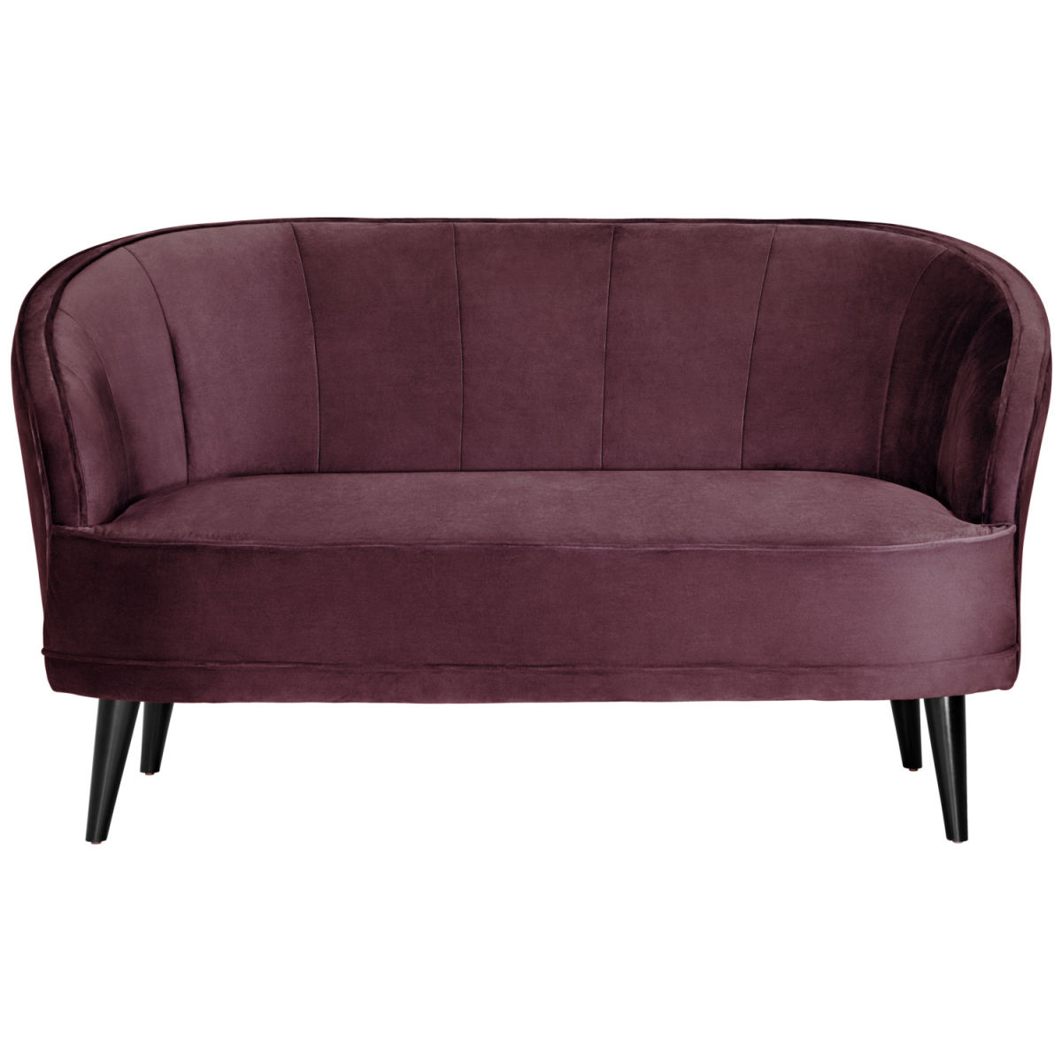 VEGA Sofa Garbo 150x75x84 cm (BxTxH); Sitz violett, Gestell schwarz