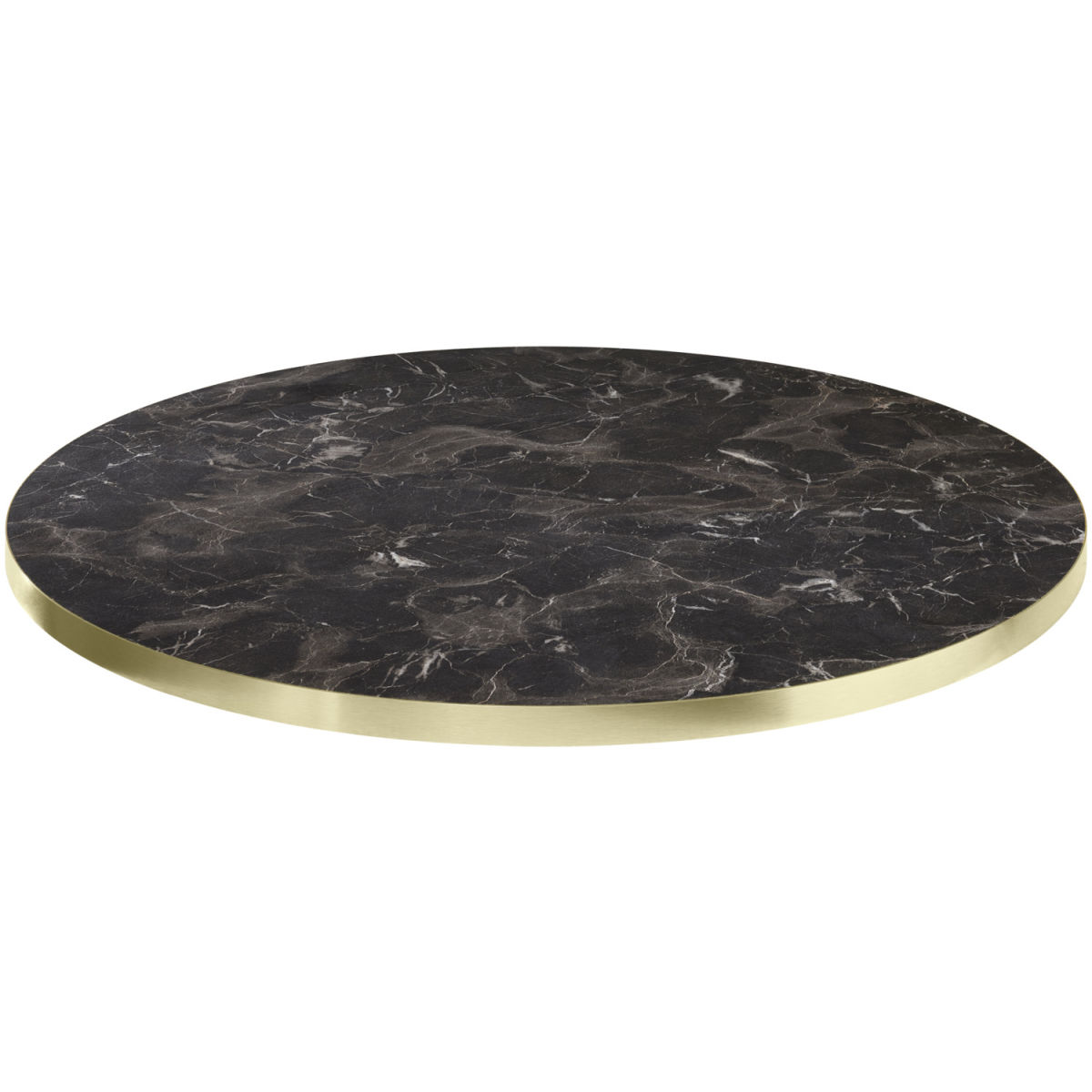 VEGA Indoor-Tischplatte Marvani rund 80x2.5 cm (ØxH); gold/schwarz/marmoriert; rund