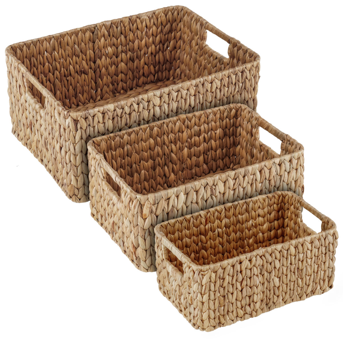 Cestini portaoggetti Blaginja Set da 3 VEGA; 27x17x12.5 cm (LxLxH); naturale; rettangolare