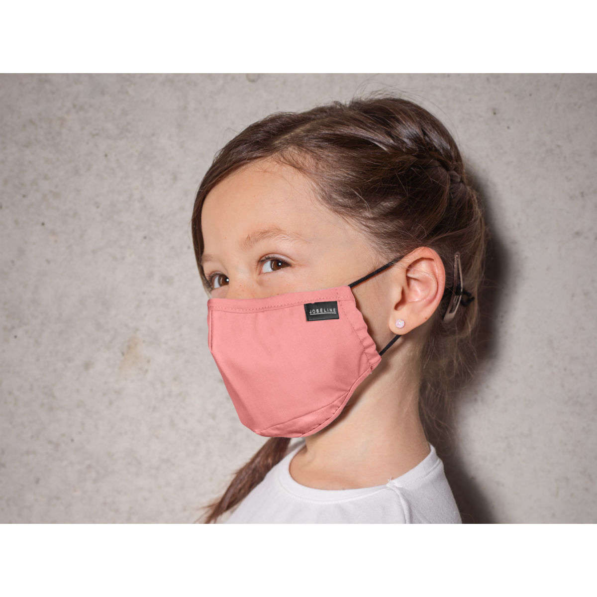 Mascherina protettiva per bambini riutilizzabile (6-12 anni) rosa JOBELINE; rosé