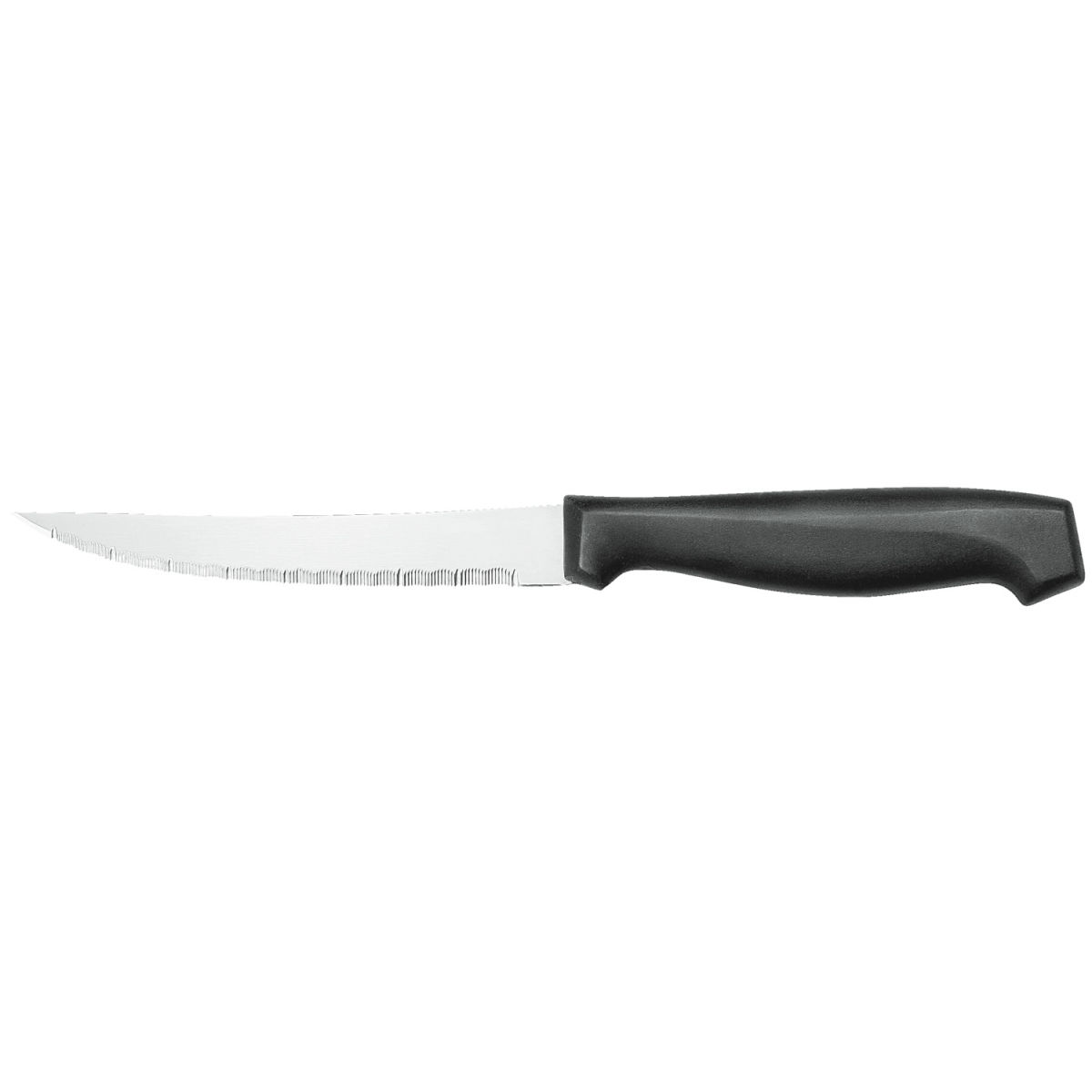 PULSIVA Steak-/Pizzamesser York 22 cm (L); schwarz/silber; 12 Stück / Pack