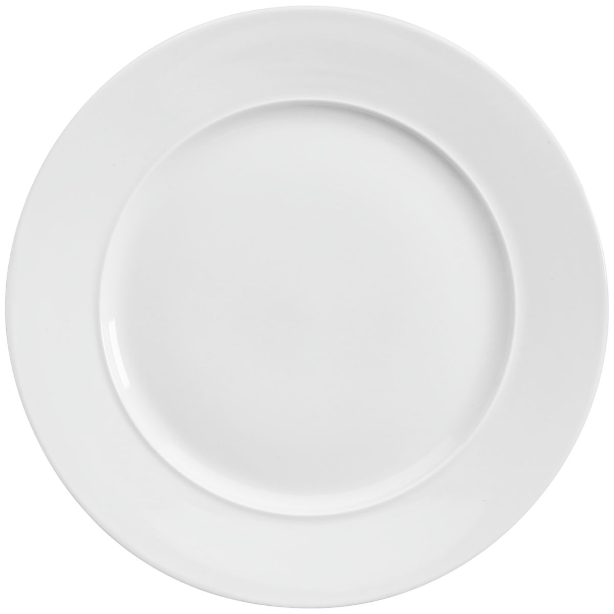 Piatto piano Base con falda inclinata VEGA; 24x2.5 cm (ØxH); bianco; rotonda; 6 pz. / confezione