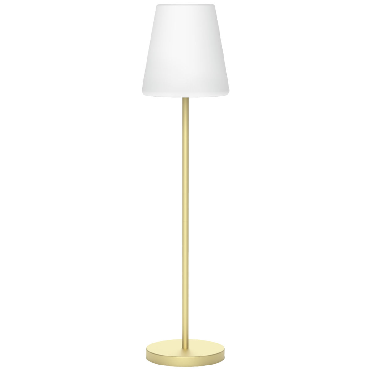 Lampada da terra Lola Slim 180 bianco caldo e bianco freddo Newgarden; 177.2x44 cm (HxØ); oro/bianco