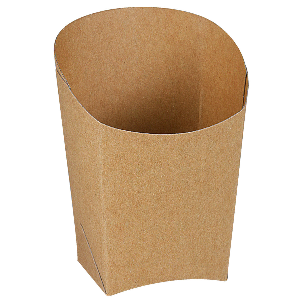 Contenitore per snack Wrap con barriera antigrasso PULSIVA; 3.9x7.5x10 cm (LxLxH); marrone; 50 pz. / confezione