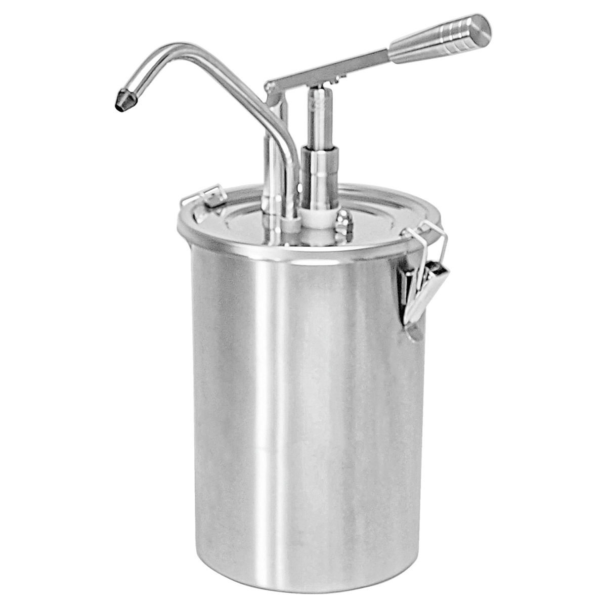 Dispenser a leva CNS Schneider; 5000ml, 40x18 cm (HxØ); acciaio inox