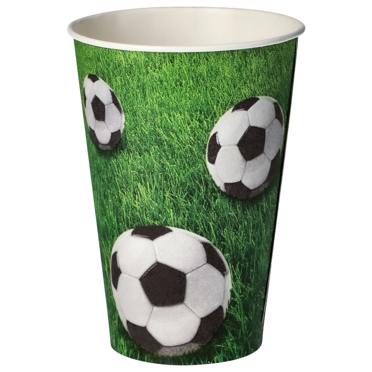 Tazza Football PAPSTAR; 200 ml, 7x9.7 cm (ØxH); bianco/verde; 140 pz. / Pacco