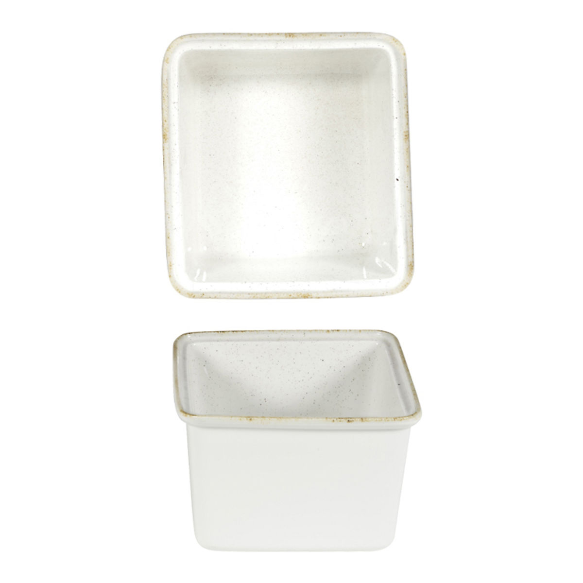 Ciotola buffet Hints Barley White quadrata Churchill; 2000ml, 18x19.4x11.5 cm (LxLxH); bianco/marrone; quadrata; 4 pz. / confezione