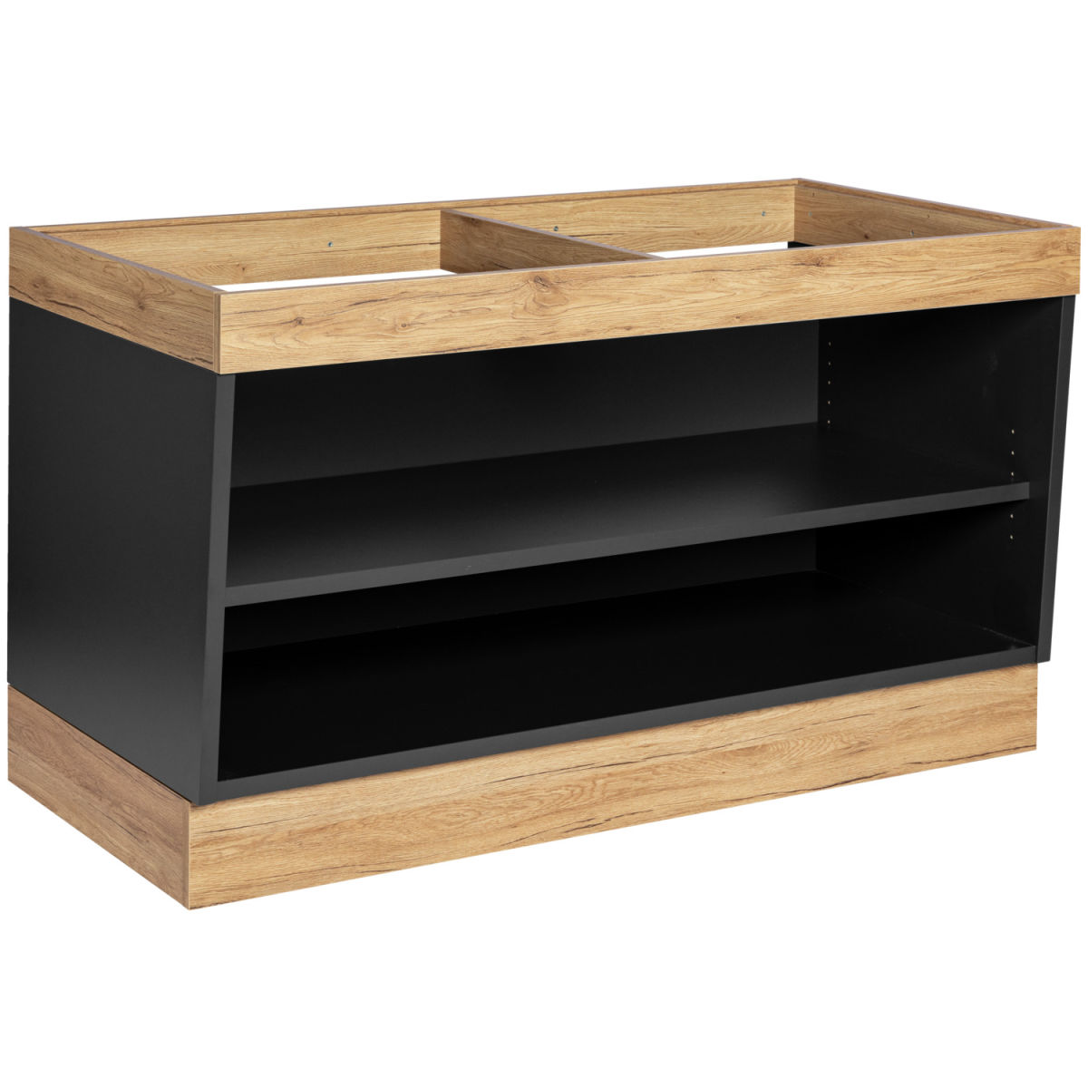 Mobile buffet Valinta XL Elemento a muro grande VEGA; 140x81x70 cm (LxHxP); antracite/quercia; rettangolare