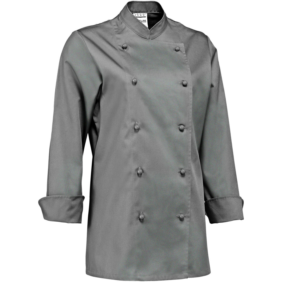 Chaqueta de cocina para mujer Pauline manga larga PULSIVA; Talla 36; gris