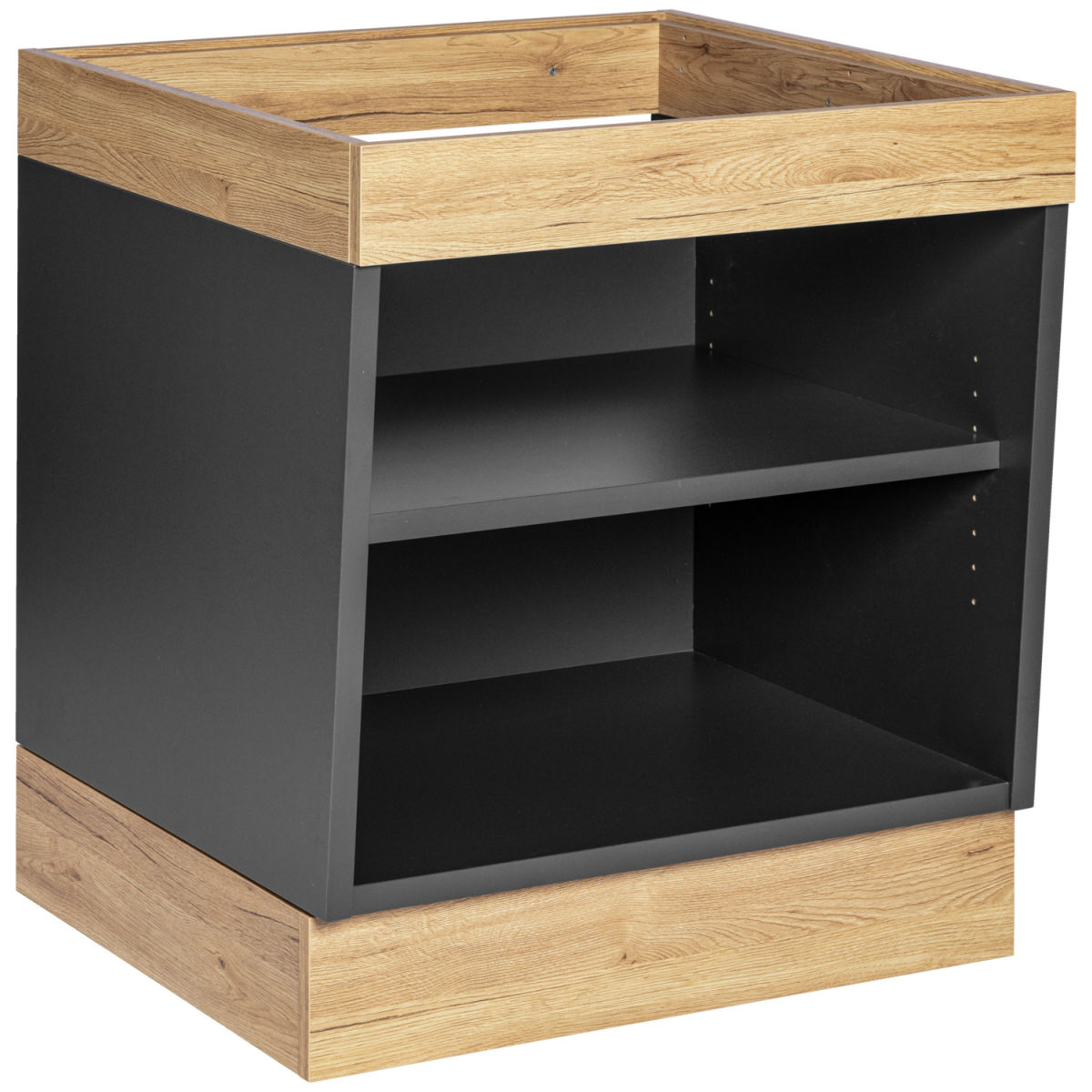 Mesa buffet Valinta XL elemento pared pequeño VEGA; 72.2x81x70 cm (AnxAtxProf); antracita/roble; rectangular