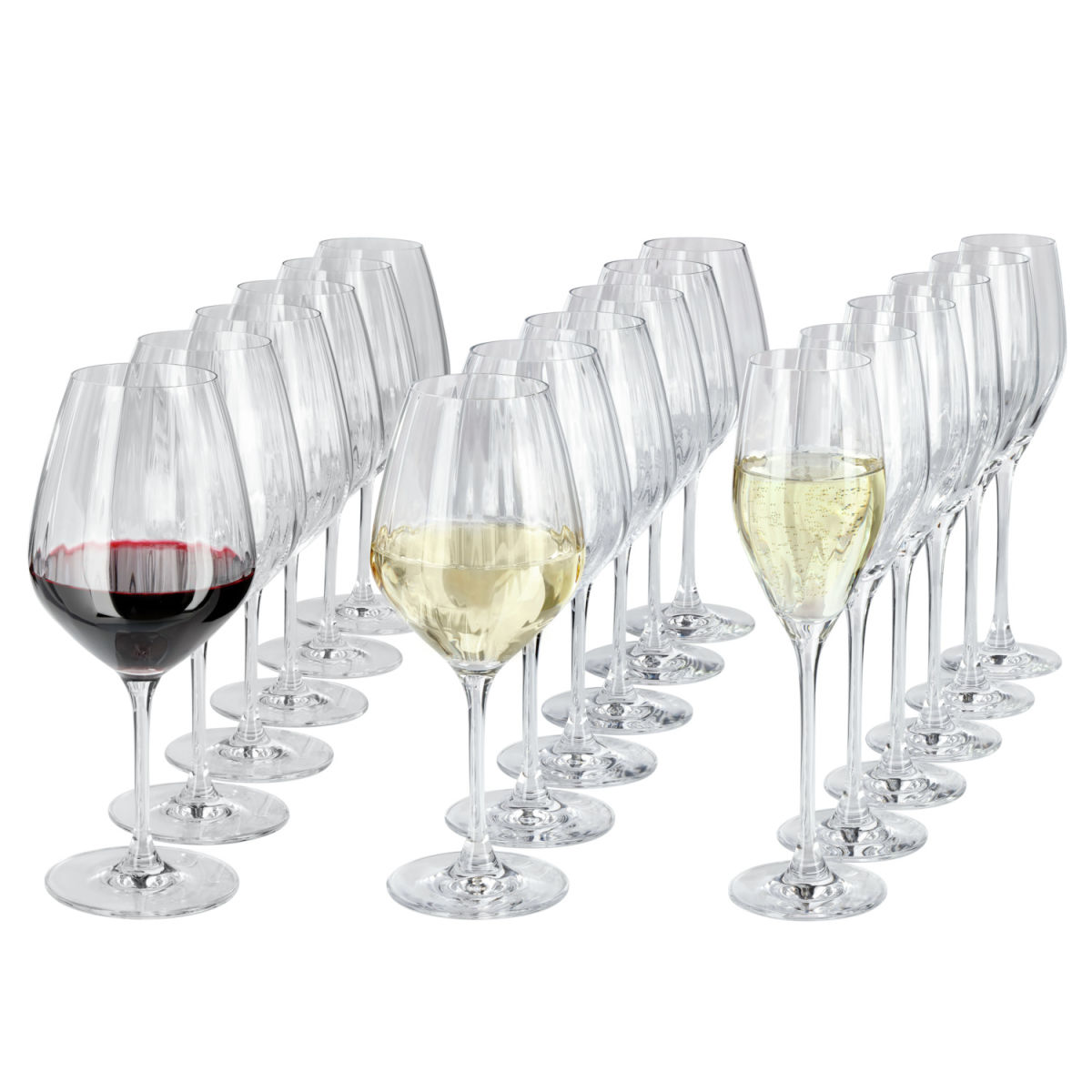 Set calici in cristallo Leya 18 pezzi VEGA; 22.1 cm (H); trasparente