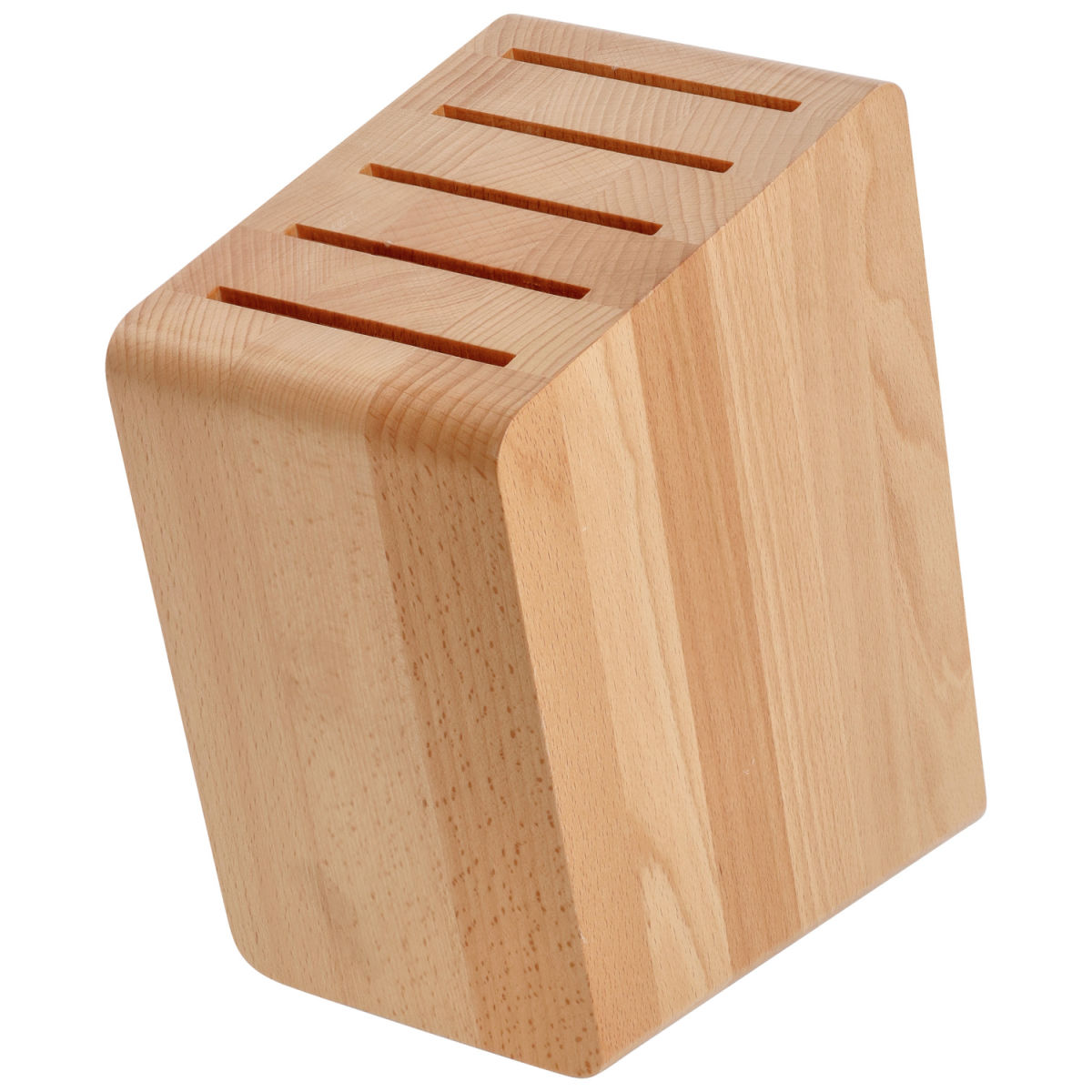 Ceppo coltelli Seta VEGA; 20x12.5x25.5 cm (LxLxH); faggio naturale