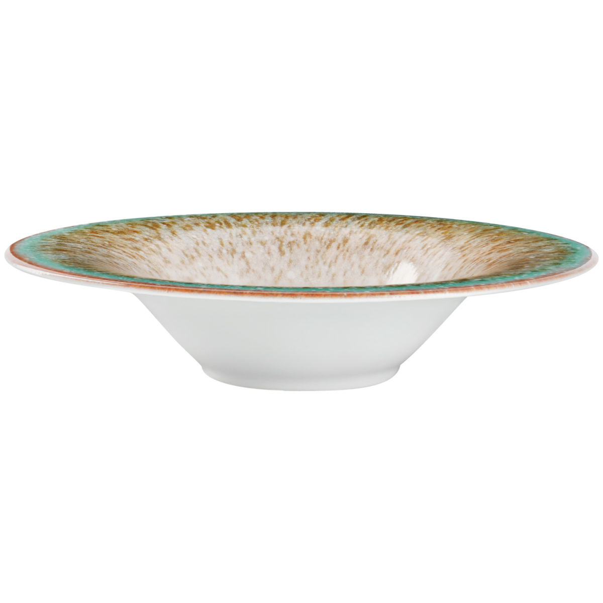 Piatto pasta Mercury VEGA; 600 ml, 30x6.5 cm (ØxH); verde/marrone; rotonda; 4 pz. / confezione