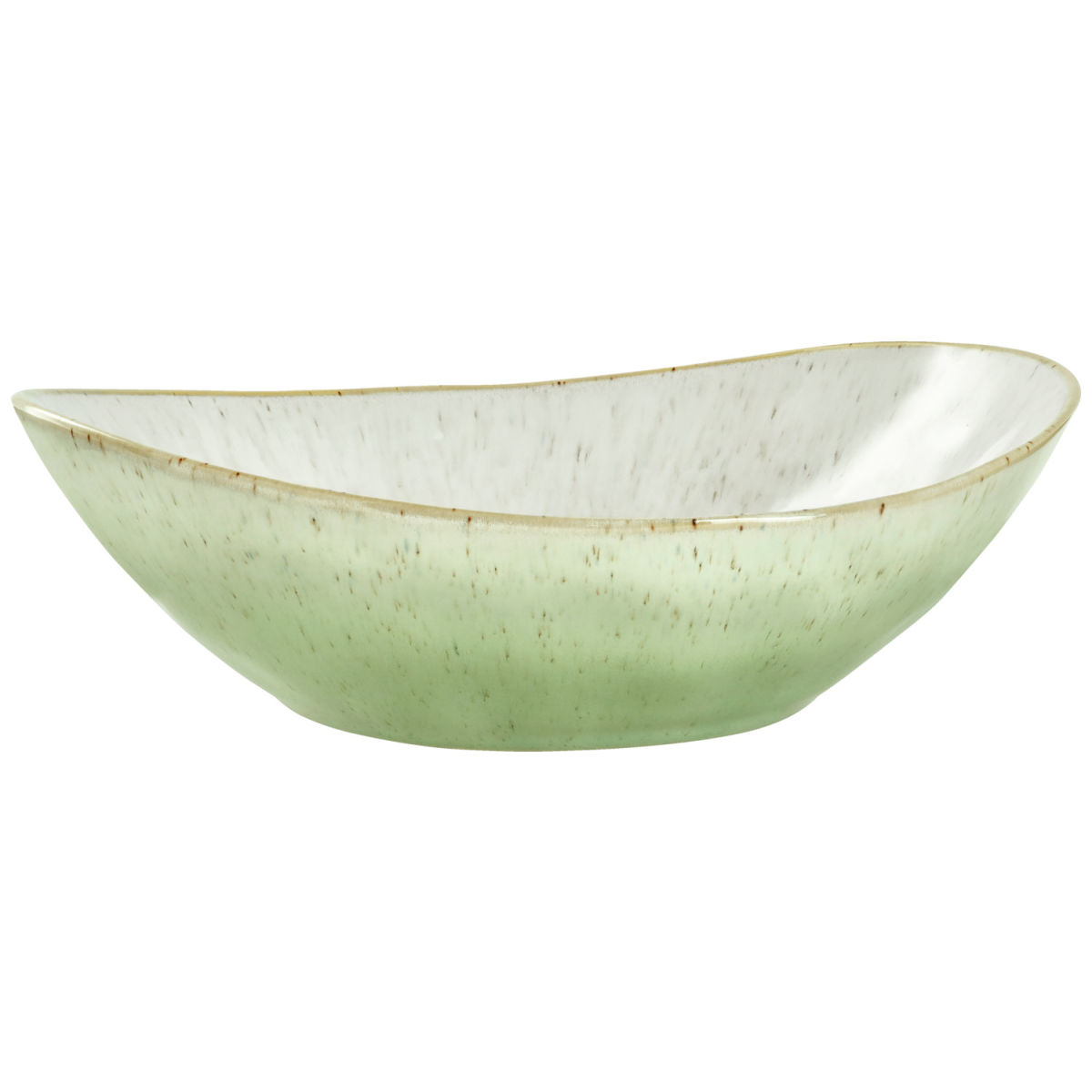 Ciotola Cascais forma organica ovale VEGA; 400ml, 19.5x17x5 cm (LxLxH); verde chiaro; ovale; 4 pz. / confezione