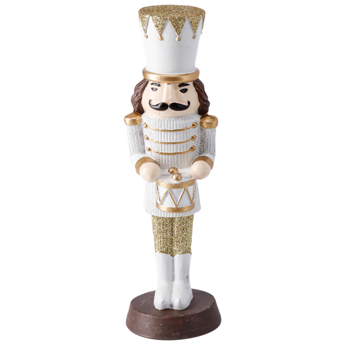 Figura decorativa Sevim VEGA; 7x23 cm (ØxH); marrone/bianco/oro