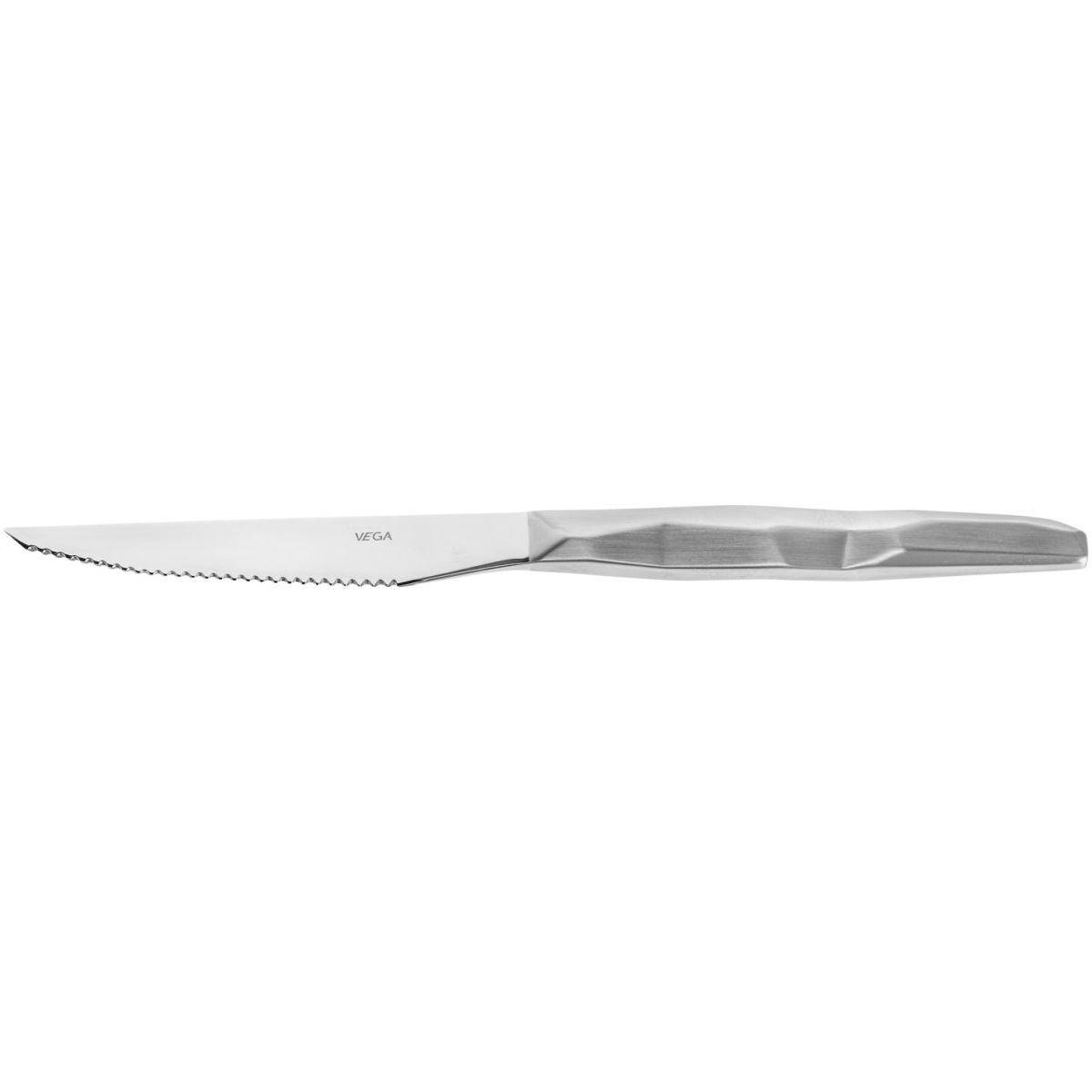 VEGA Pizza-/Steakmesser Diamante 23.3 cm (L); silber, Griff silber; 12 Stück / Pack