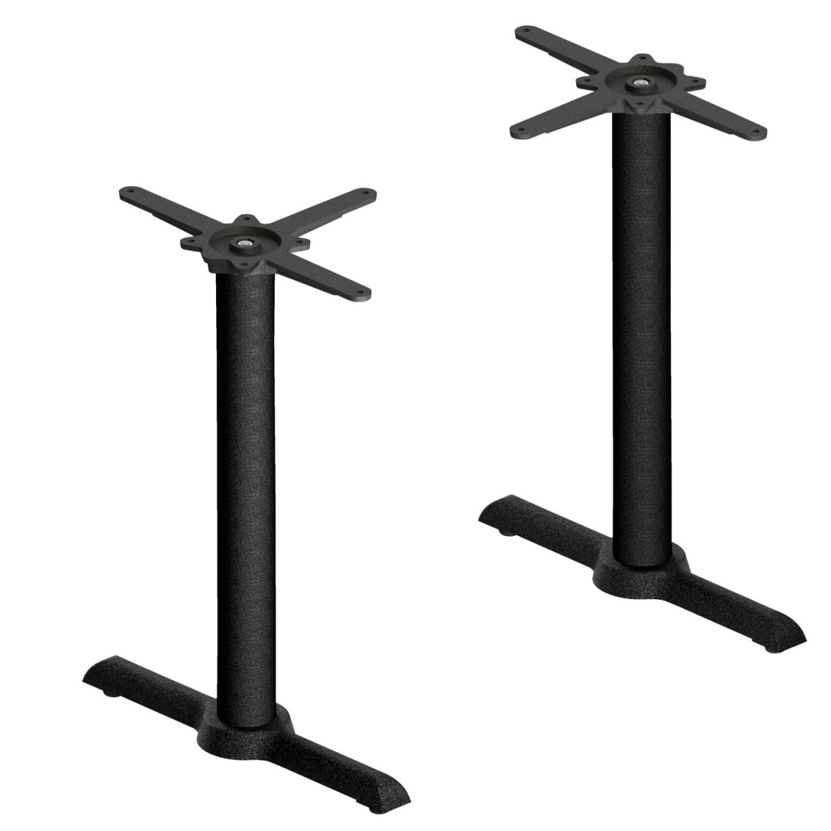 FLAT Doppeltischsäule Regulo 56x13x72 cm (BxLxH); schwarz; rechteckig