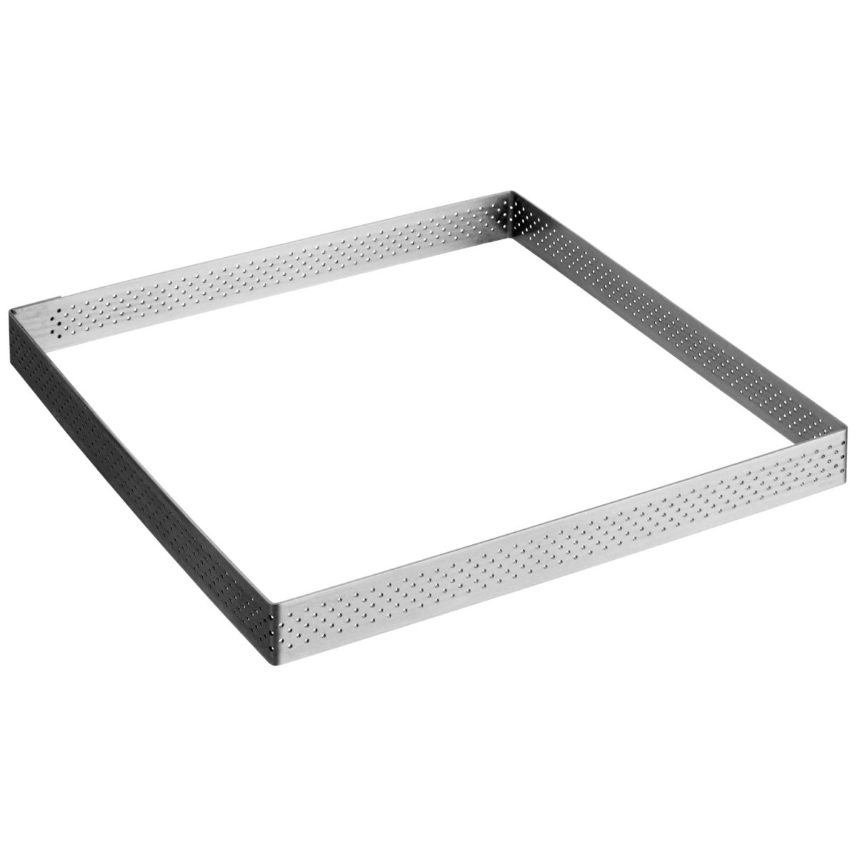 Anello per torta quadrato/rettangolare de Buyer; 20x20x2 cm (LxLxH); argento; quadrata