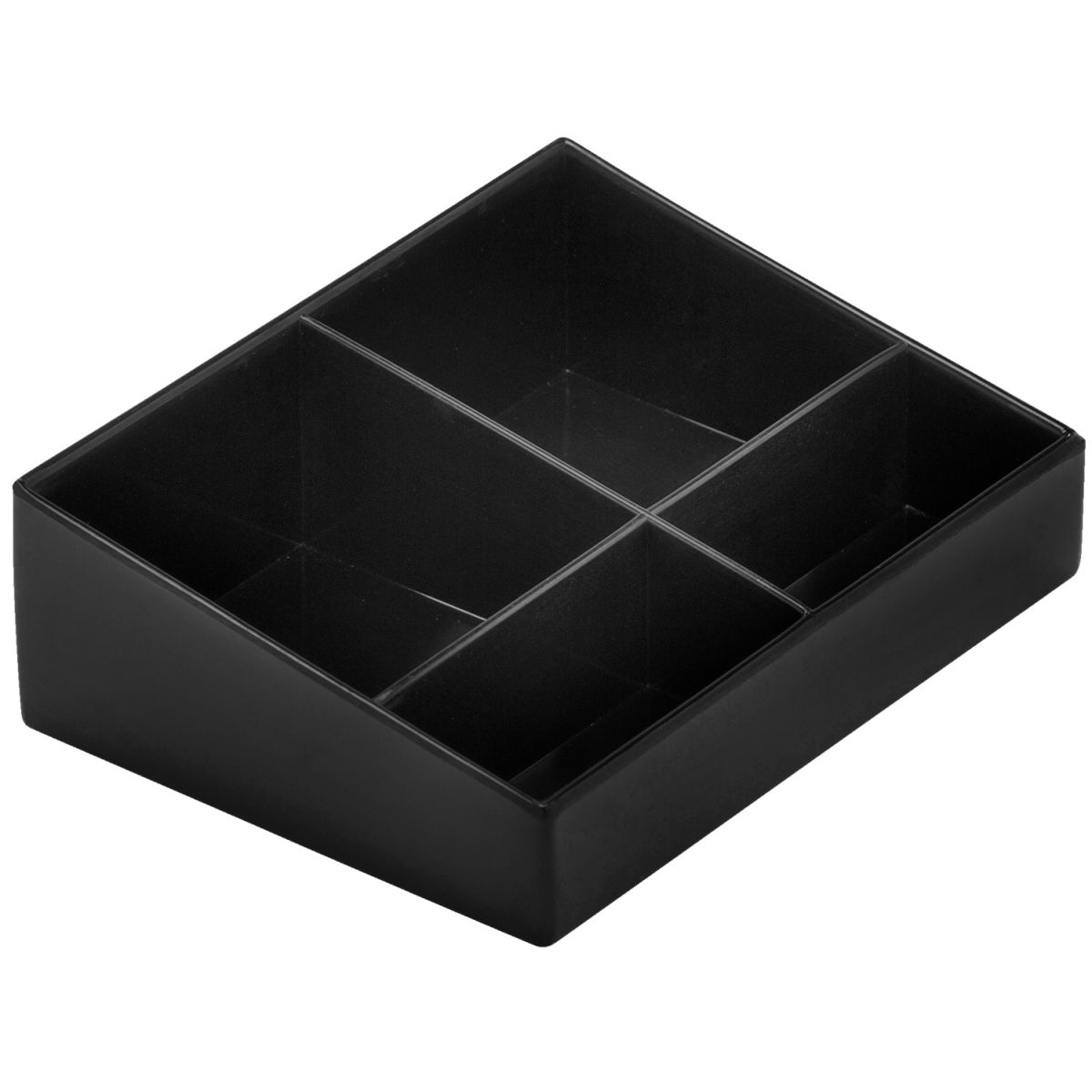 JVD Zusatztablett Como mit Fächern 15.2x11.5x4.9 cm (LxBxH); schwarz; rechteckig