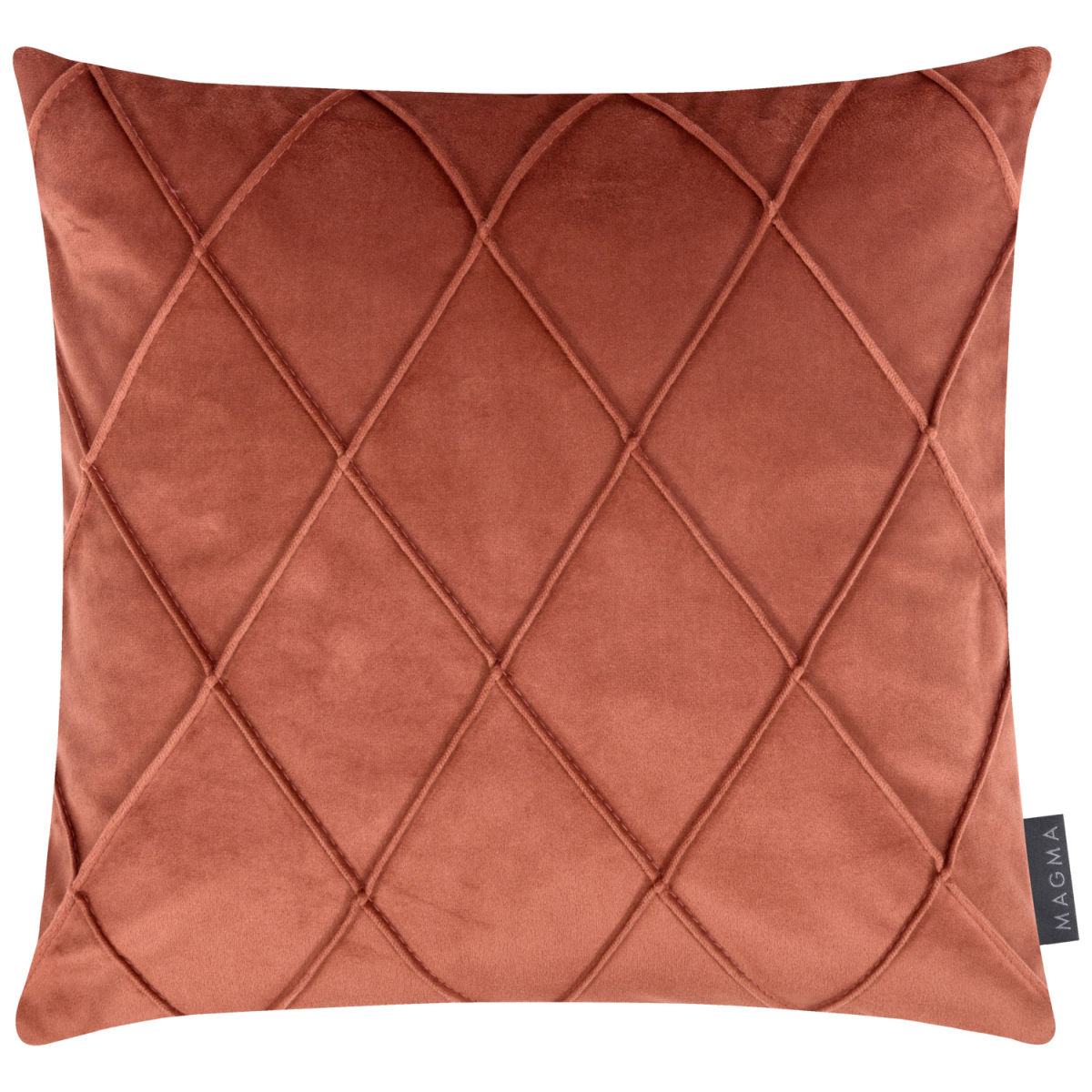 Funda cojín decorativo Kaira MAGMA; 40x40 cm (AnxLg); terracota; cuadrada