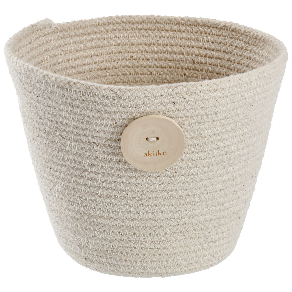 Cestino portaoggetti Ekil; 20x15 cm (ØxH); bianco crema; rotonda