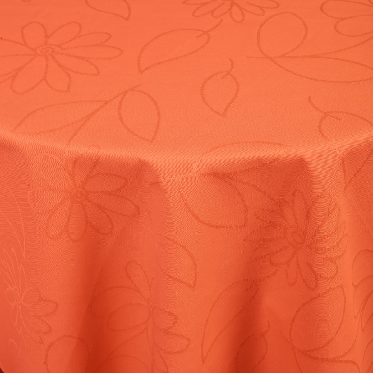 Tovaglia antimacchia Floralie rotonda ERWIN M.; 140 cm (Ø); mandarino; rotonda