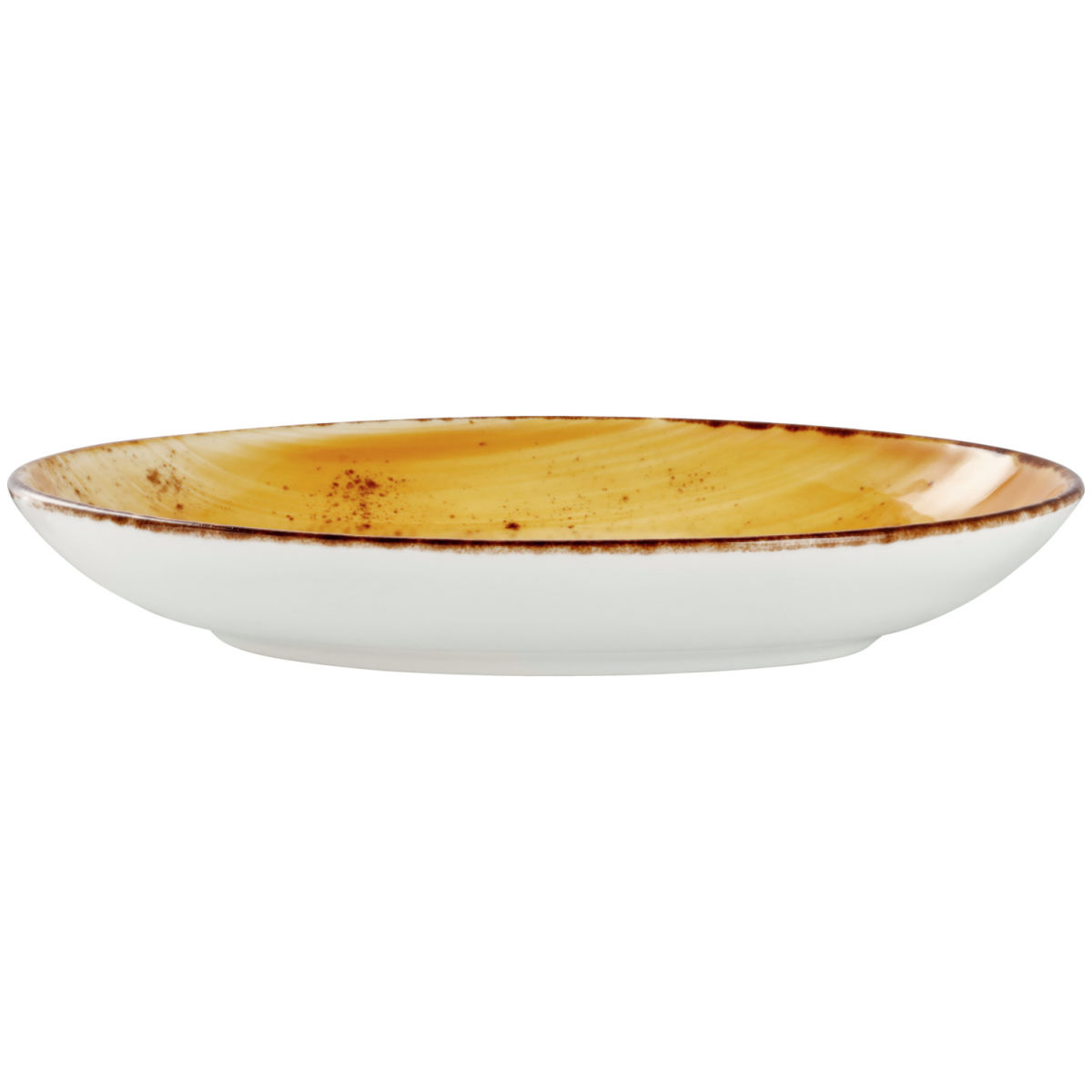 VEGA Teller Nebro tief, oval 800 ml, 27x20.5x4.2 cm (LxBxH); gelb; oval; 6 Stück / Pack