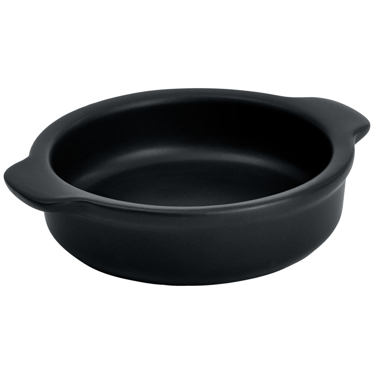 VEGA Ton-/Tapasschale Ferry mit Griff 200 ml, 14x3 cm (ØxH); schwarz; rund; 6 Stück / Pack