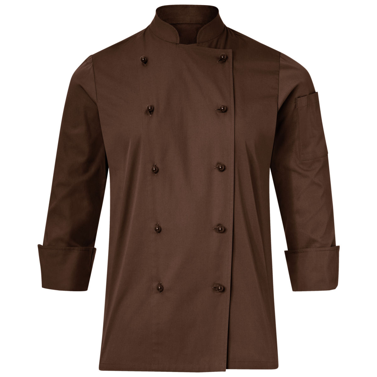 Giacca da cuoca Milan maniche lunghe PULSIVA; Taglia 60; marrone cacao