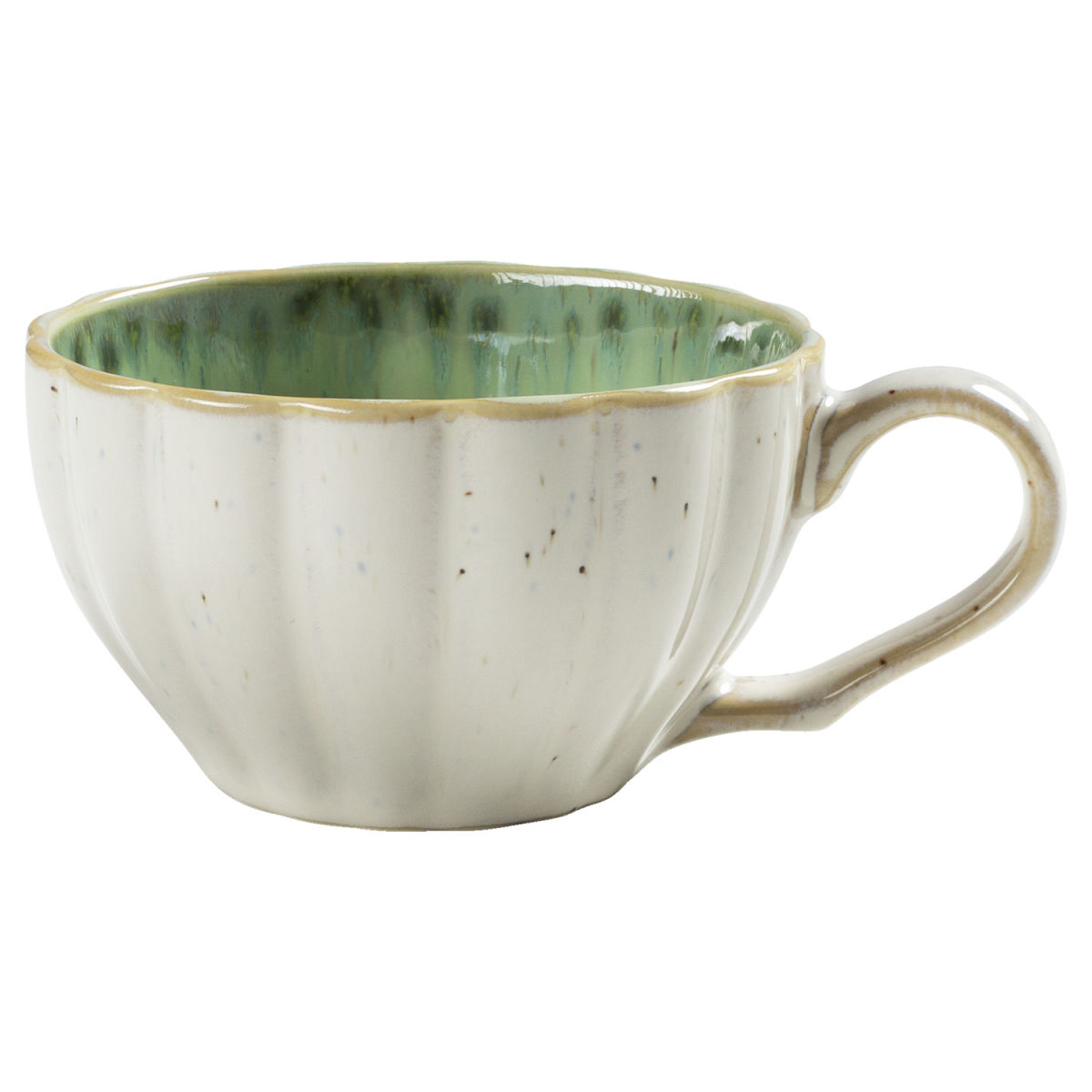 VEGA Kaffeetasse Flora 200 ml, 9.1x5.5 cm (ØxH); grün/beige; 6 Stück / Pack