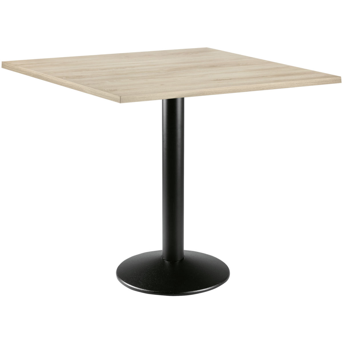 PULSIVA Eettafel Solona vierkant; 80x80x73.9 cm (LxBxH); Tafelblad beuken, frame zwart; vierkant