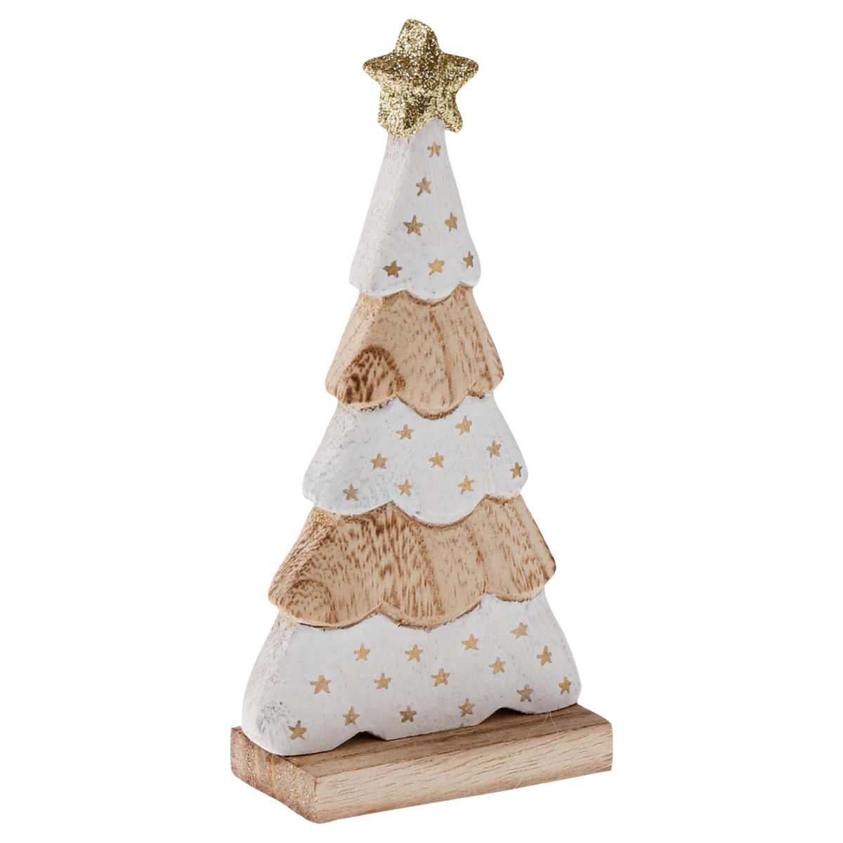 Albero decorativo Sevil VEGA; 8x4x17 cm (LxPxH); marrone/bianco/oro; 2 pz. / confezione