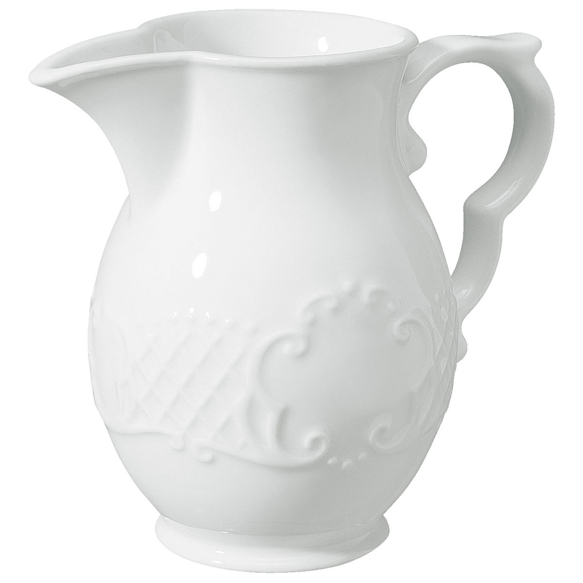 Lattiera Minuetto con manico VEGA; 250 ml, 5.6x9.8 cm (ØxH); bianco; rotonda; 6 pz. / Pacco