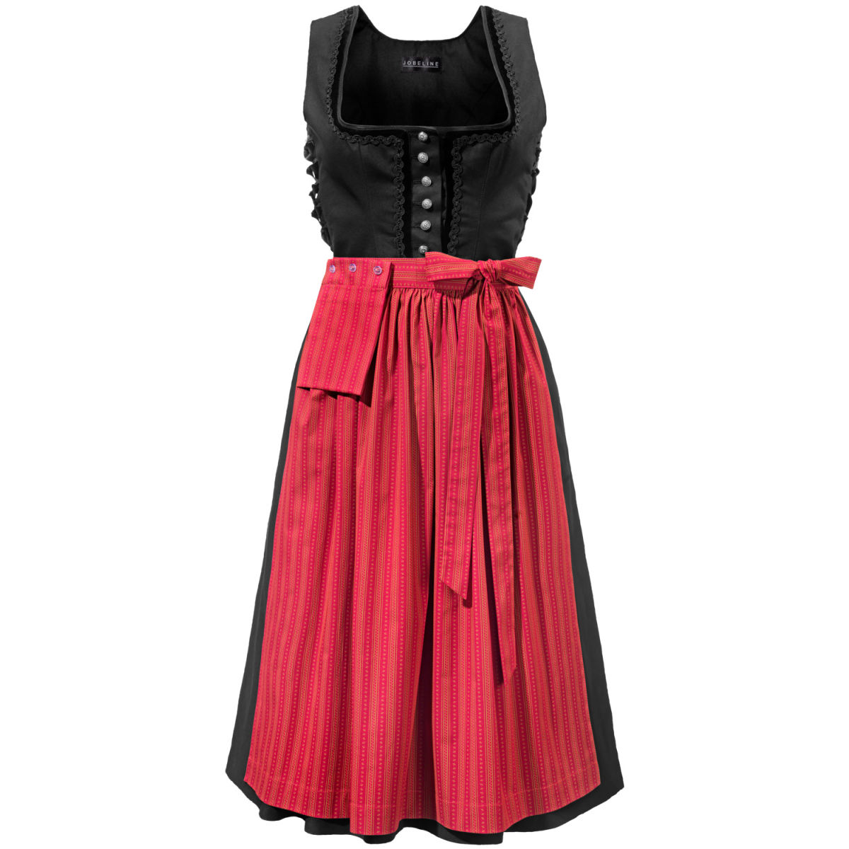 Dirndl Agnes corto JOBELINE; Taglia 46, 68 cm (L); nero