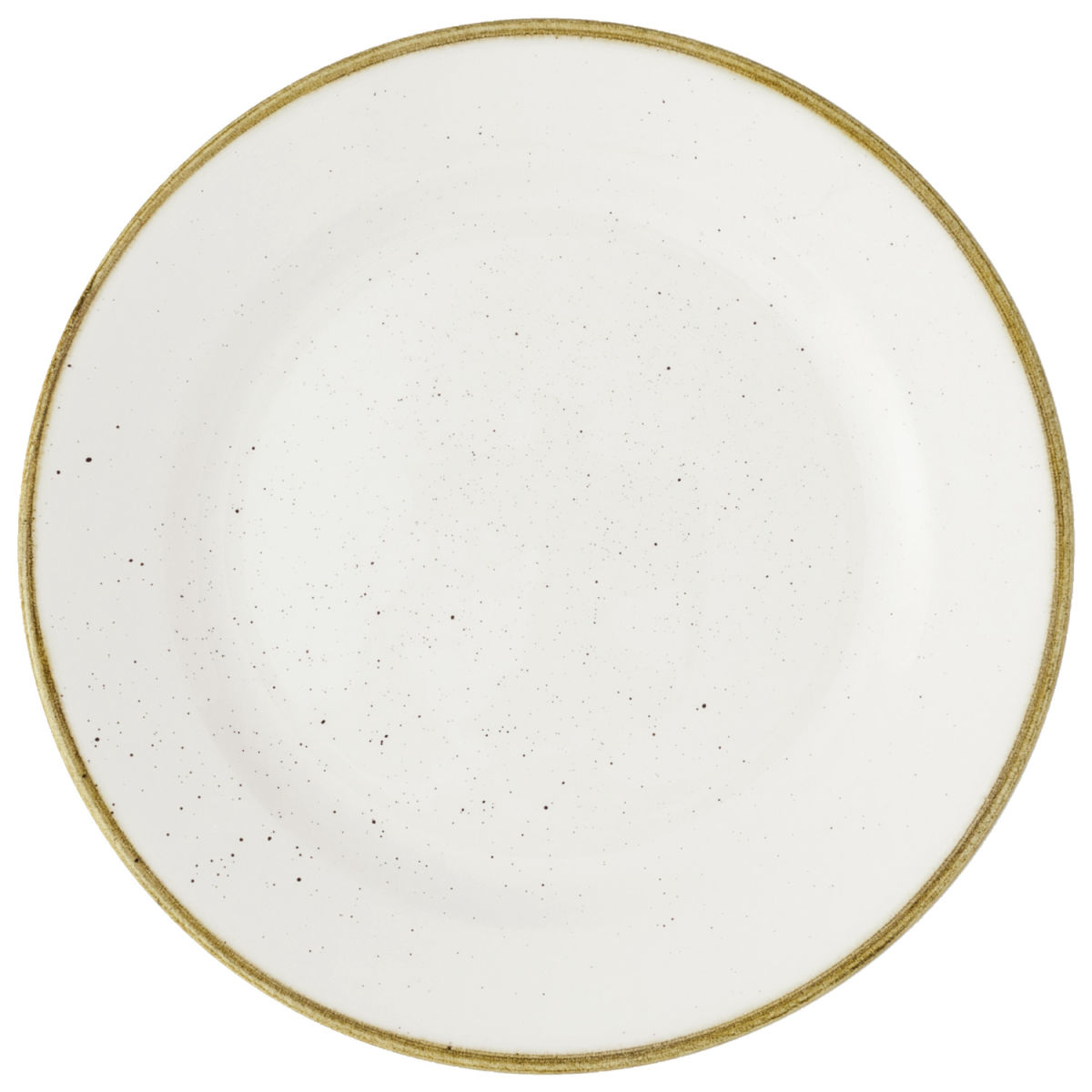 Churchill Plat bord Stonecast Barley White met rand; 17 cm (&Oslash;); wit/bruin; rond; 12 stuk / verpakking