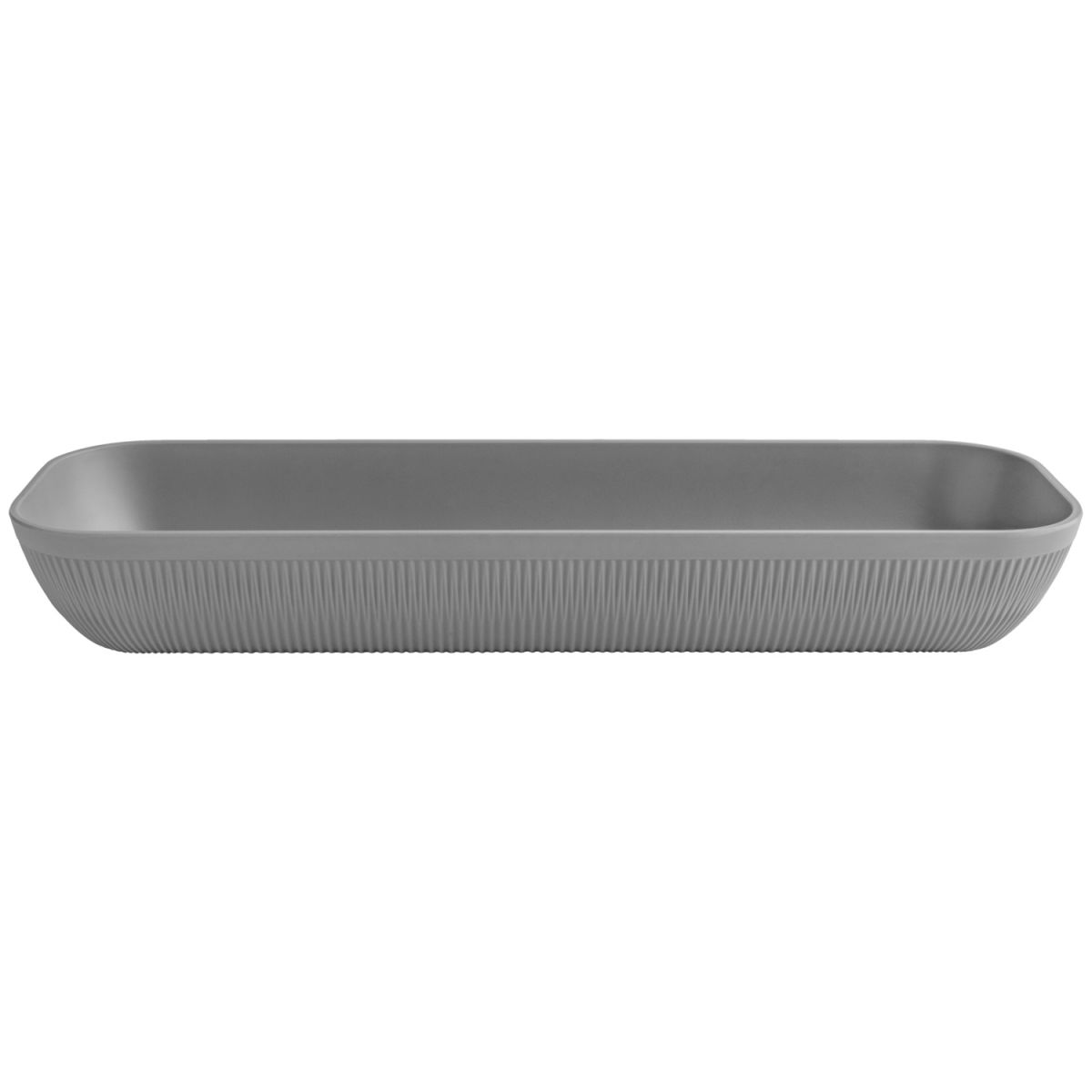 VEGA Schale Kanas rechteckig, mit Relief 4000 ml, 53x16.2x7.5 cm (LxBxH); grau; rechteckig