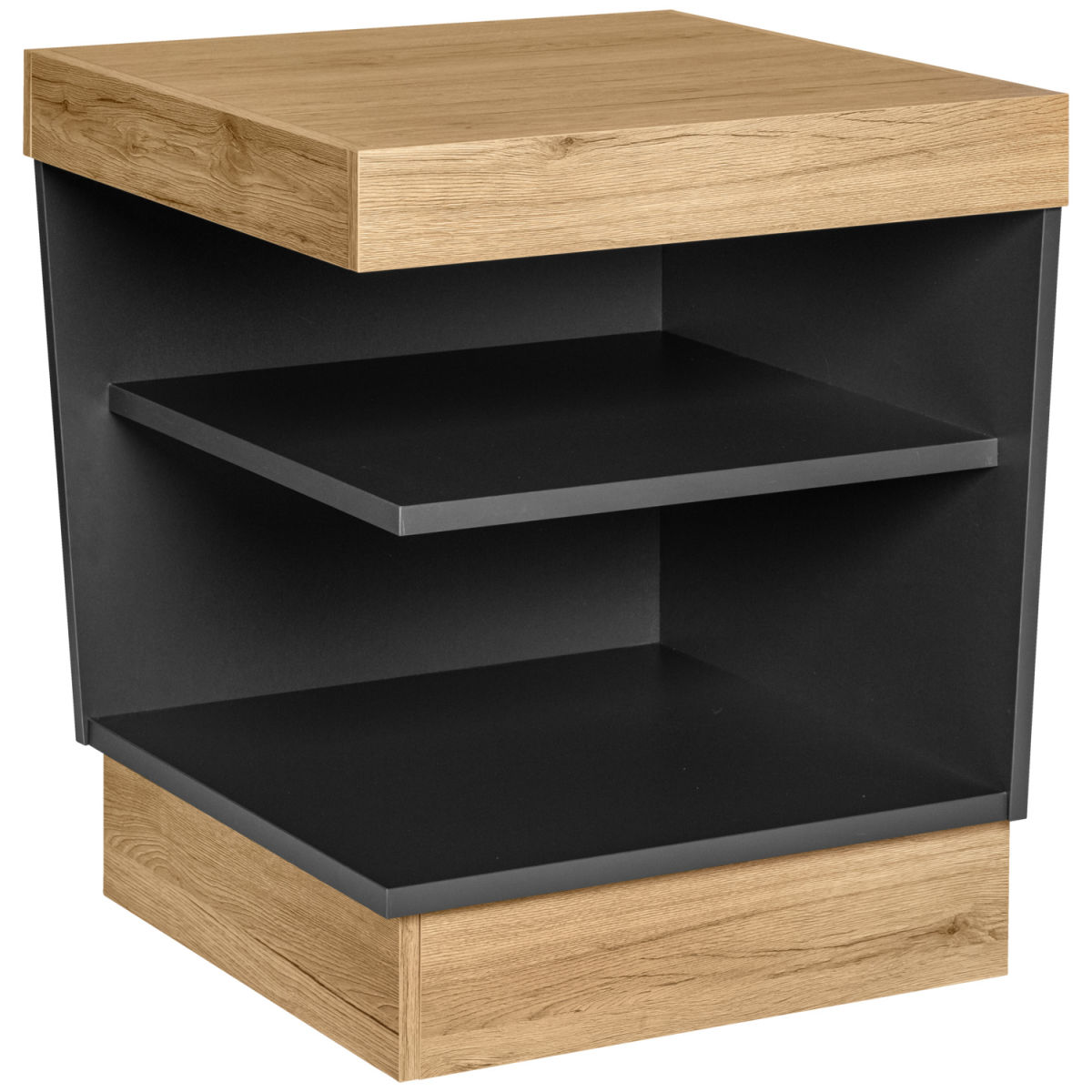 Mobile buffet Valinta XL Elemento ad angolo VEGA; 47.5x81x70 cm (LxHxP); antracite/quercia; rettangolare